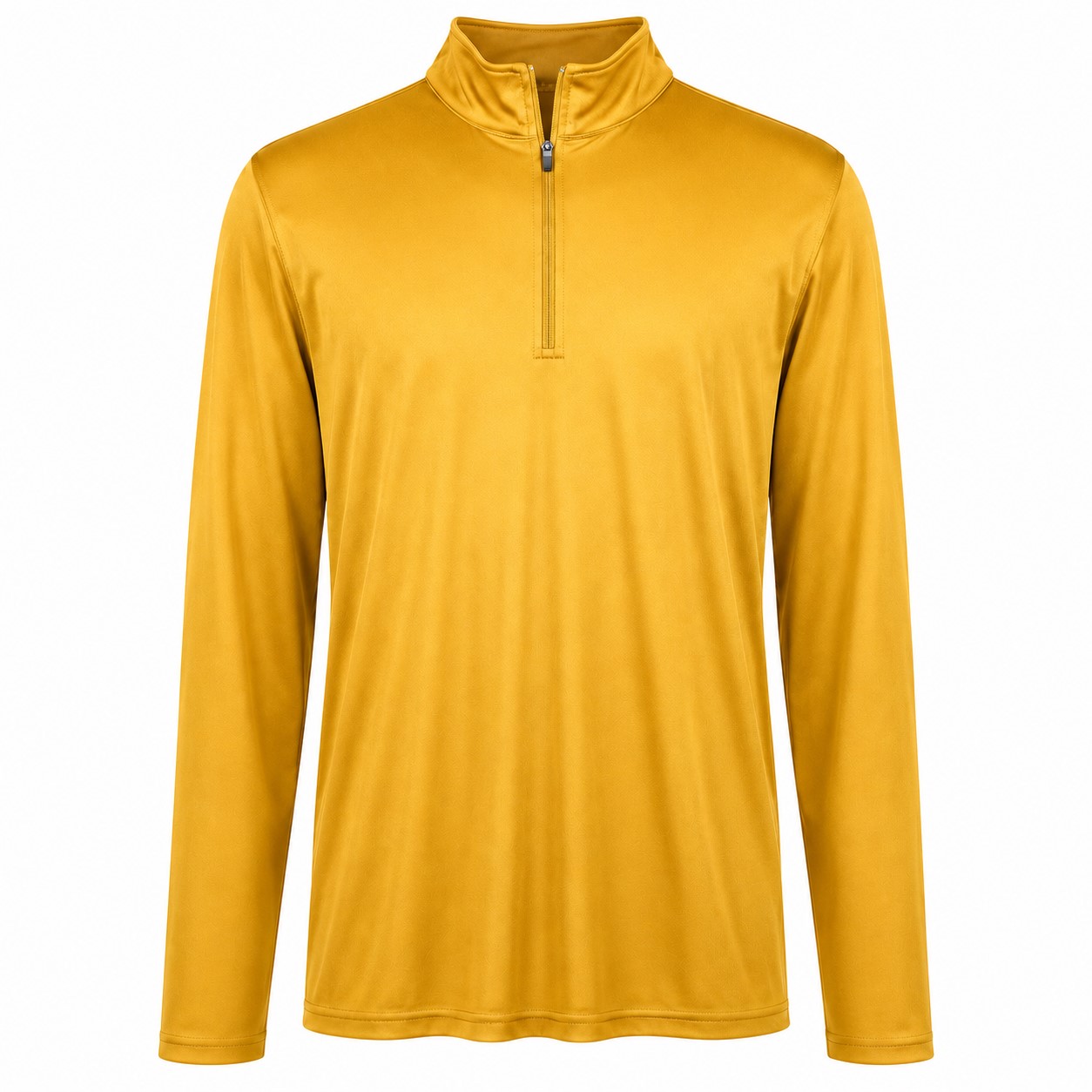 Men's Polyester Quarter Zip Team Pullover — Gold