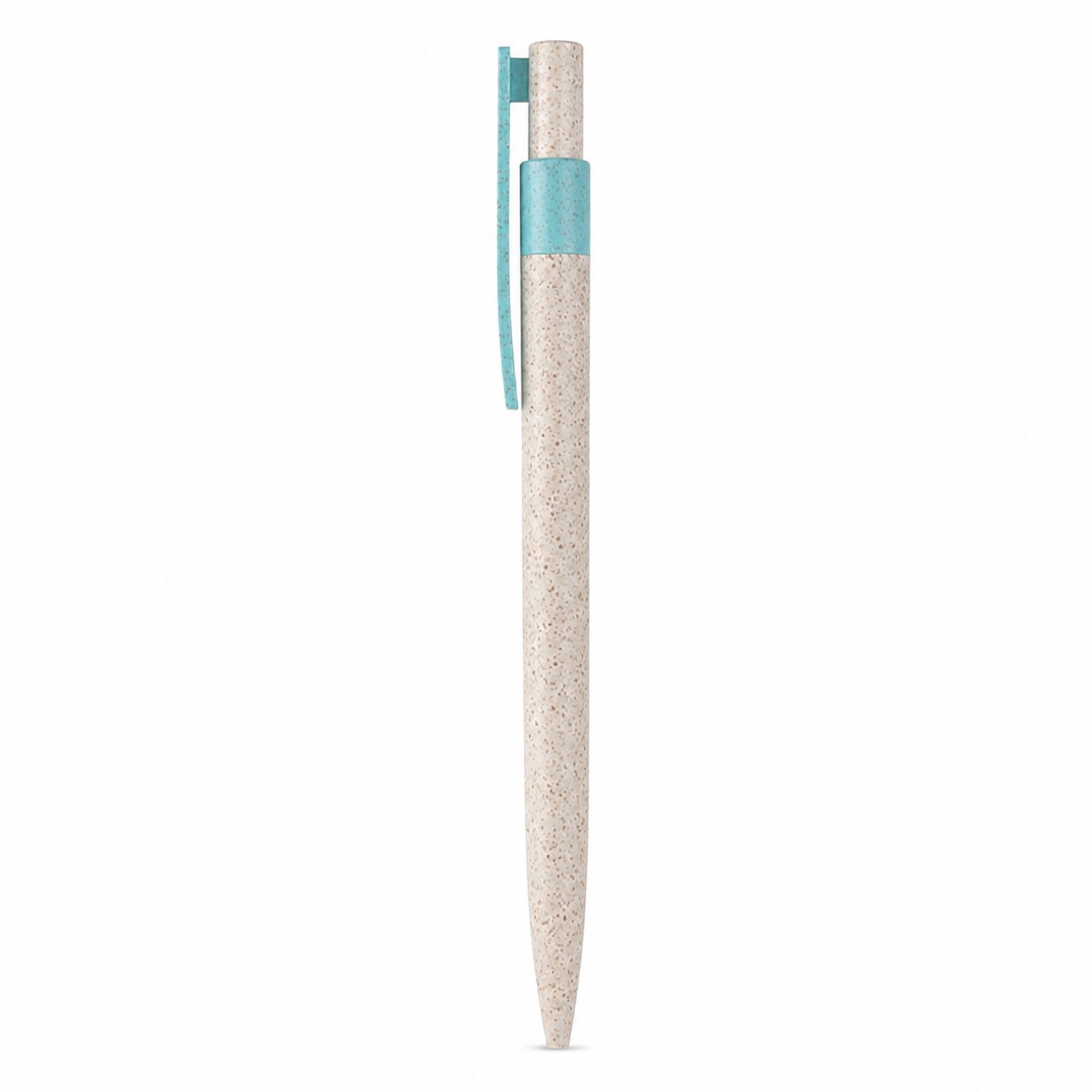 Wheat Straw Retractable Ballpoint Pen With Clip — view 2