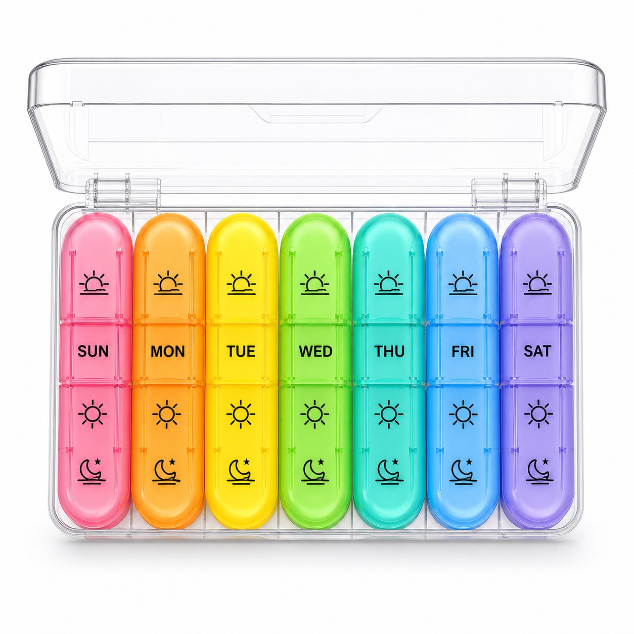 Weekly Plastic Pill Case With 21 Compartments — view 2