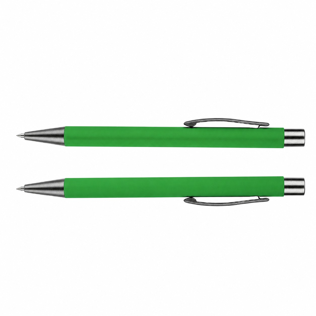 Bowie Rubberized Aluminum Ballpoint Pen — Green