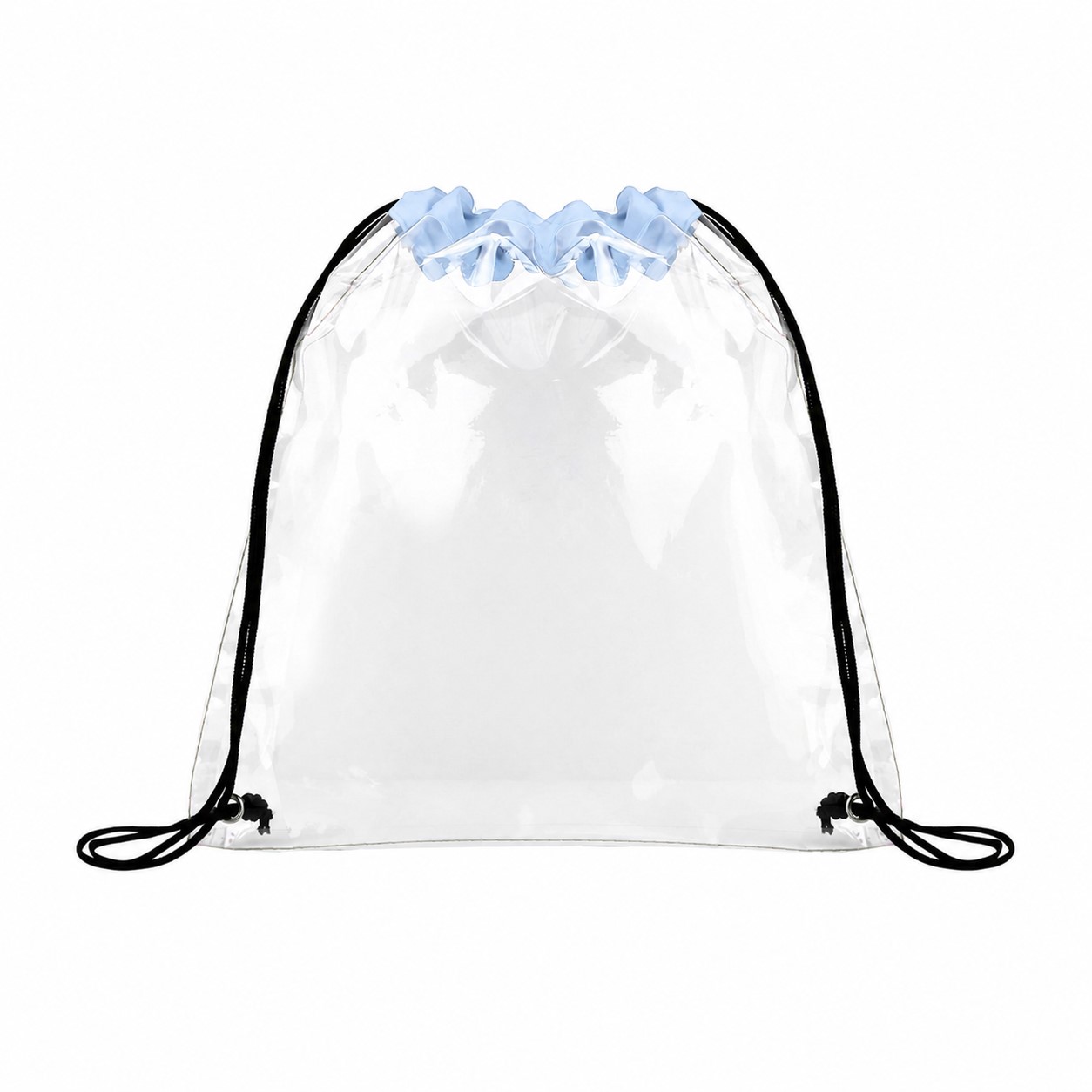 PVC Metal Grommets Drawstring Bag — Baby Blue