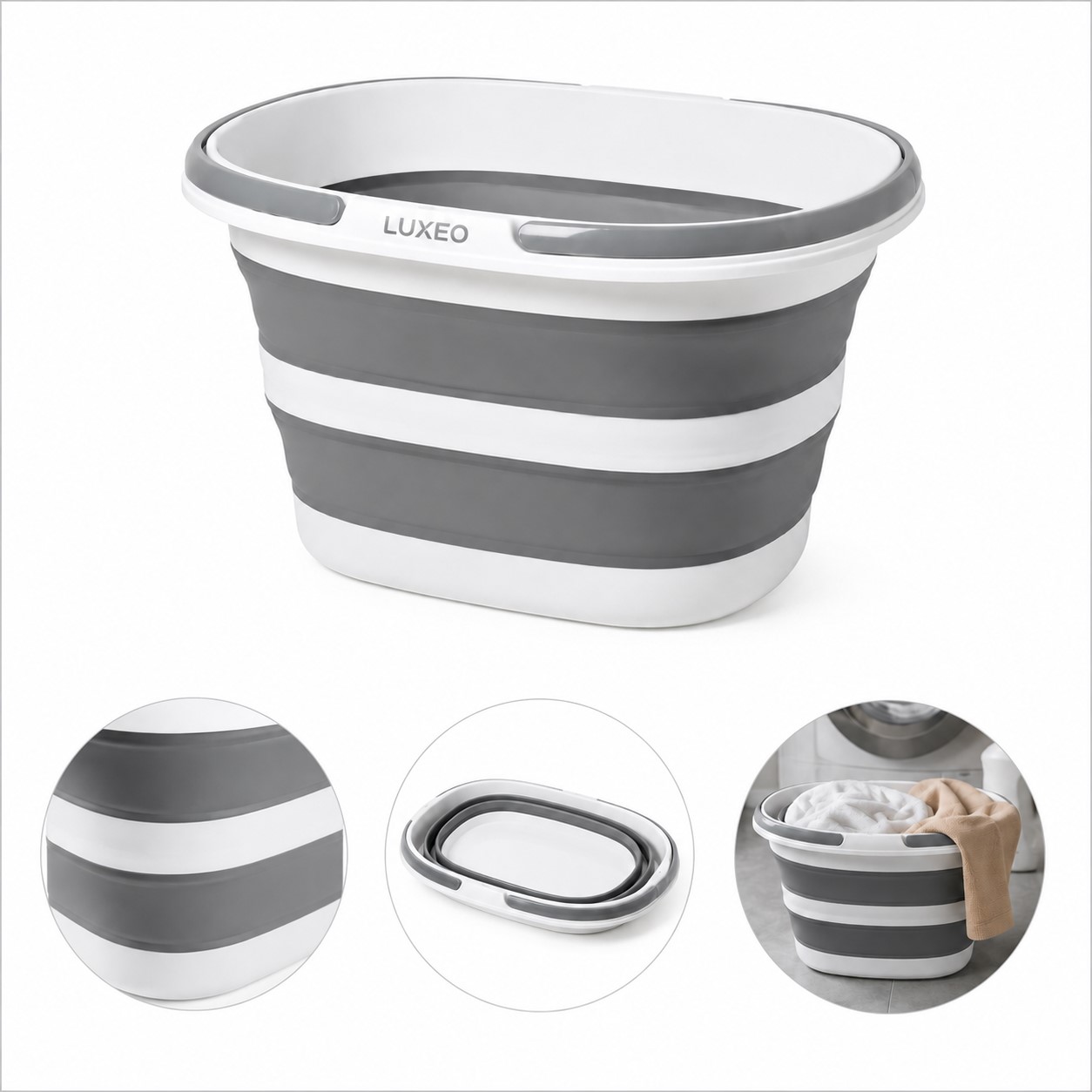 Large Folding Plastic Utility Bucket