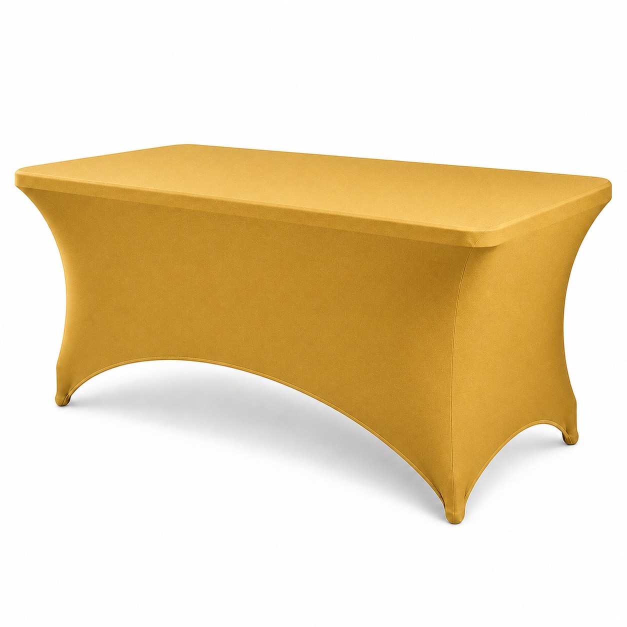 Fitted Spandex Event Tablecloth — Gold