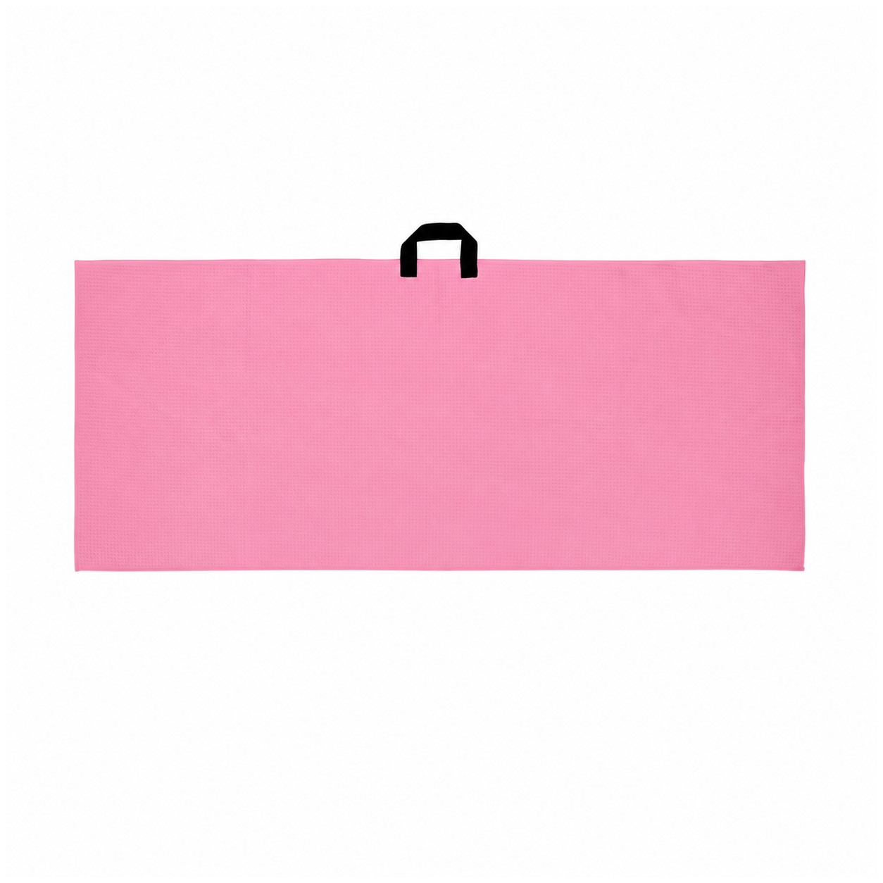 Waffle Golf Towel With Webbing Loop — Pink
