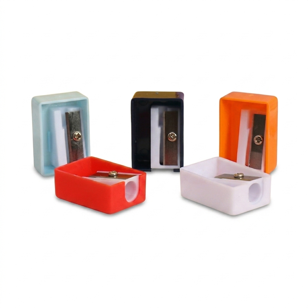 Plastic Pencil Sharpener with Shavings Container