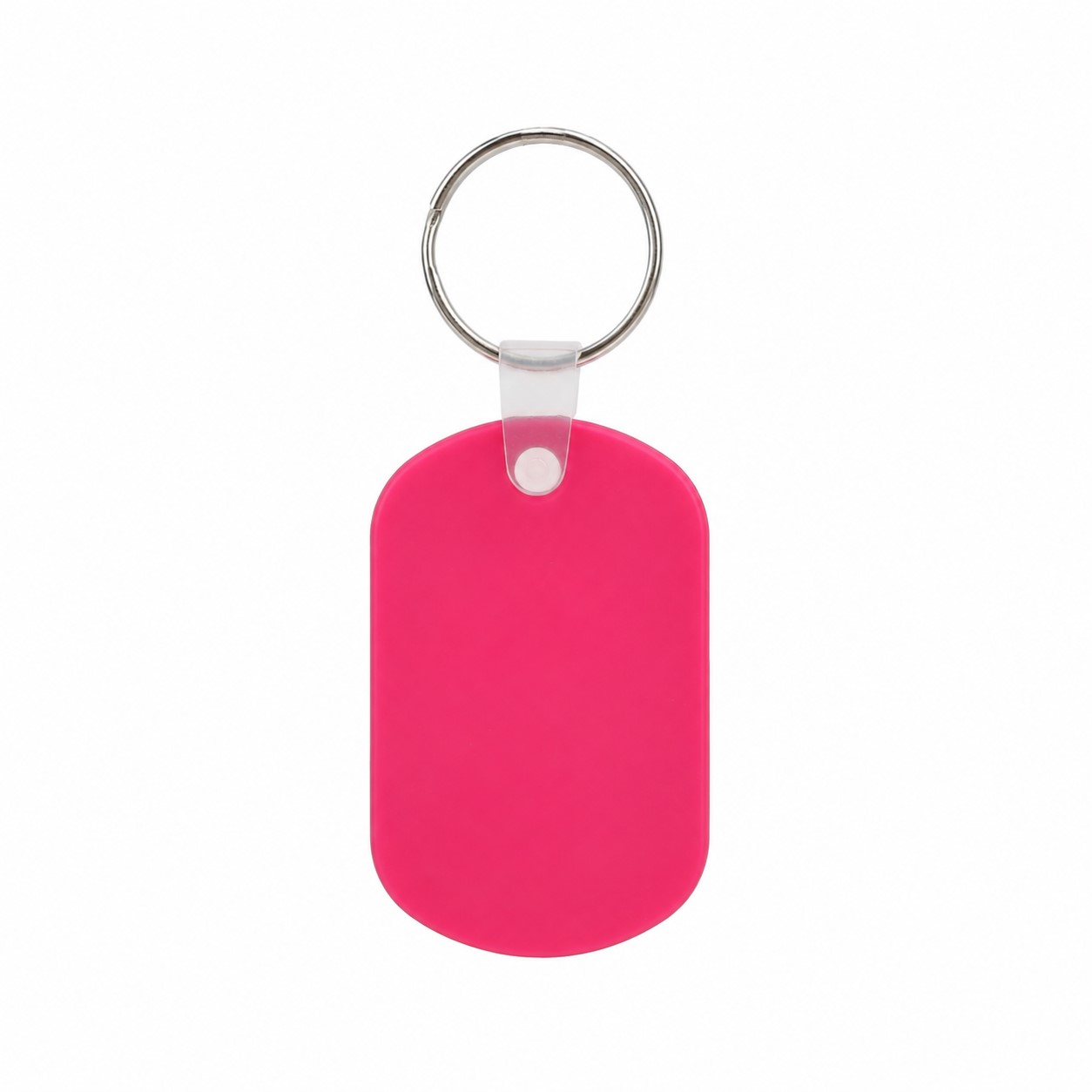 Oval ABS Plastic Key Tag — Rose Red