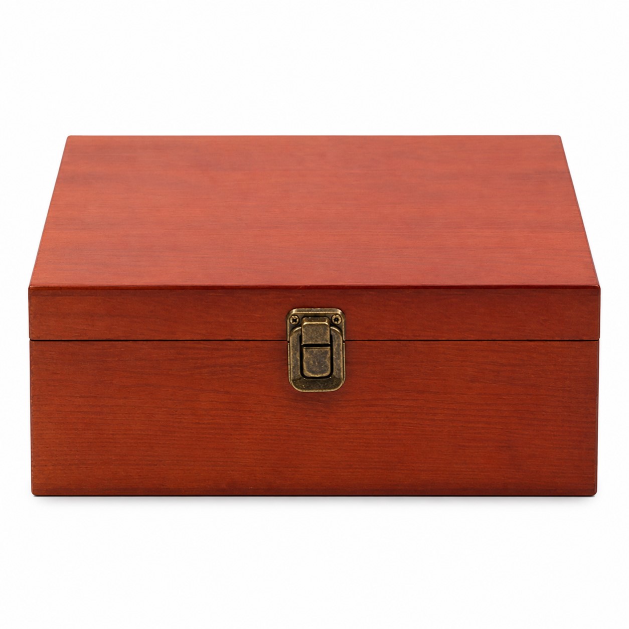 Wood Keepsake Box With Front Latch — view 2