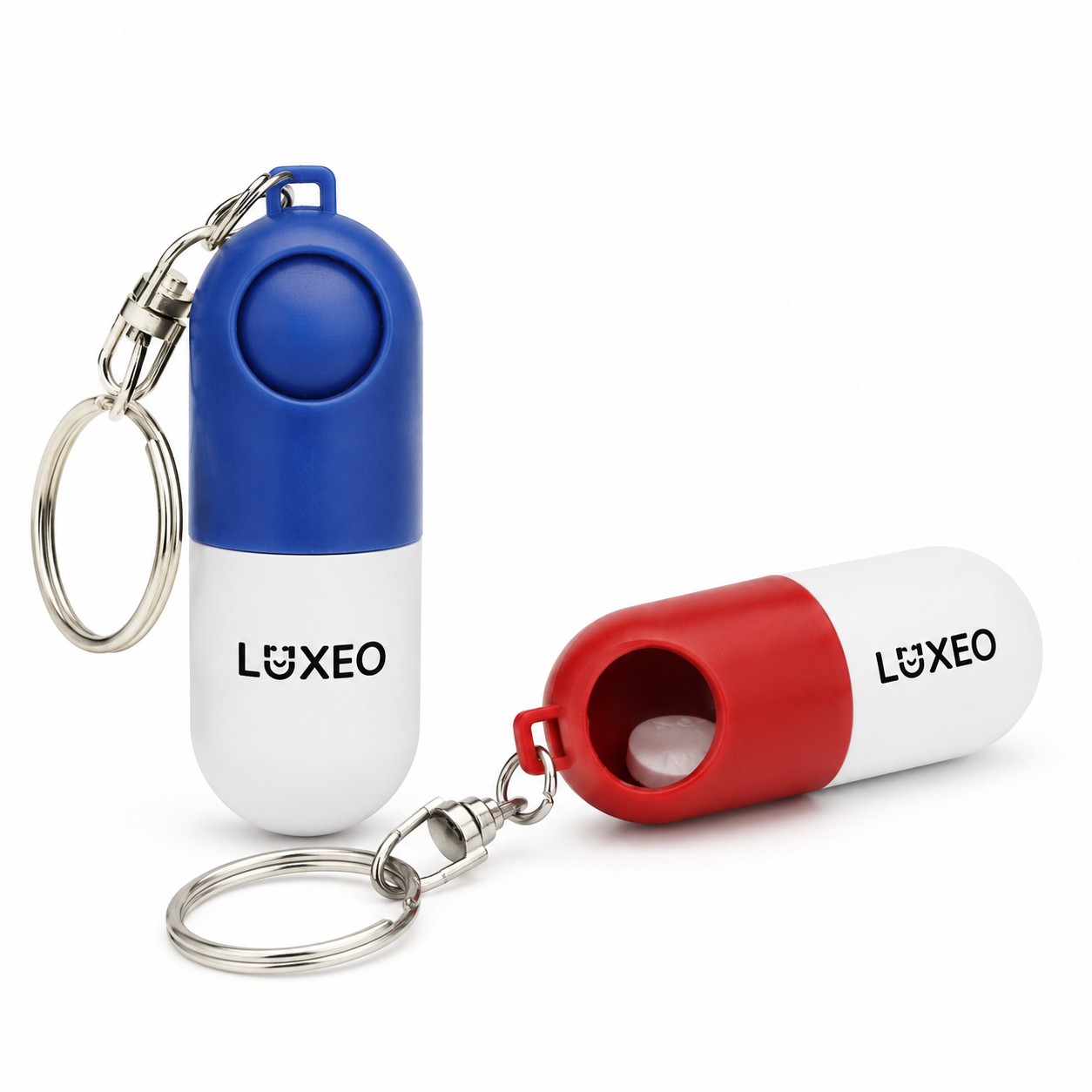 Rotating ABS Pill Case Keychain