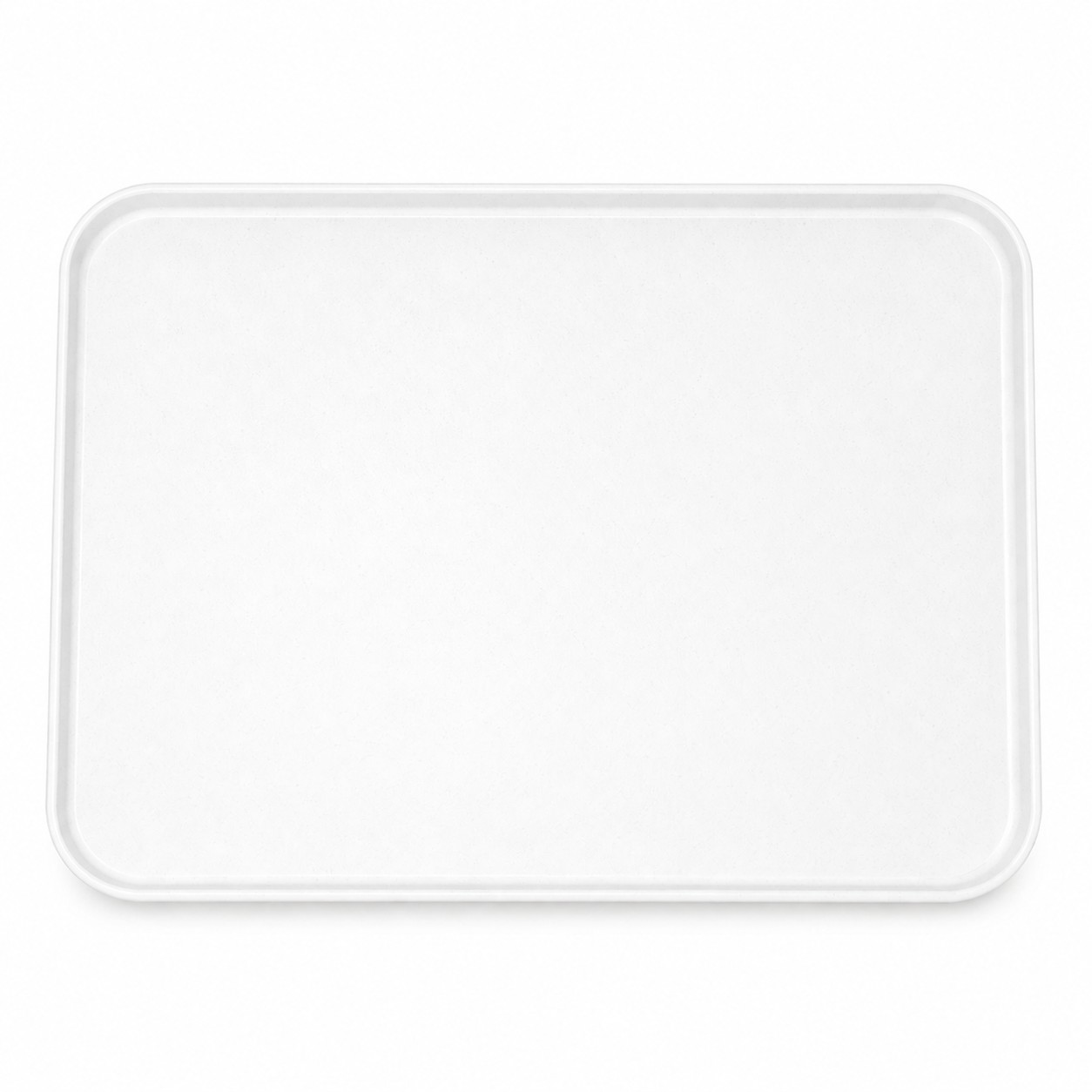 Large Reusable Plastic Serving Tray — White