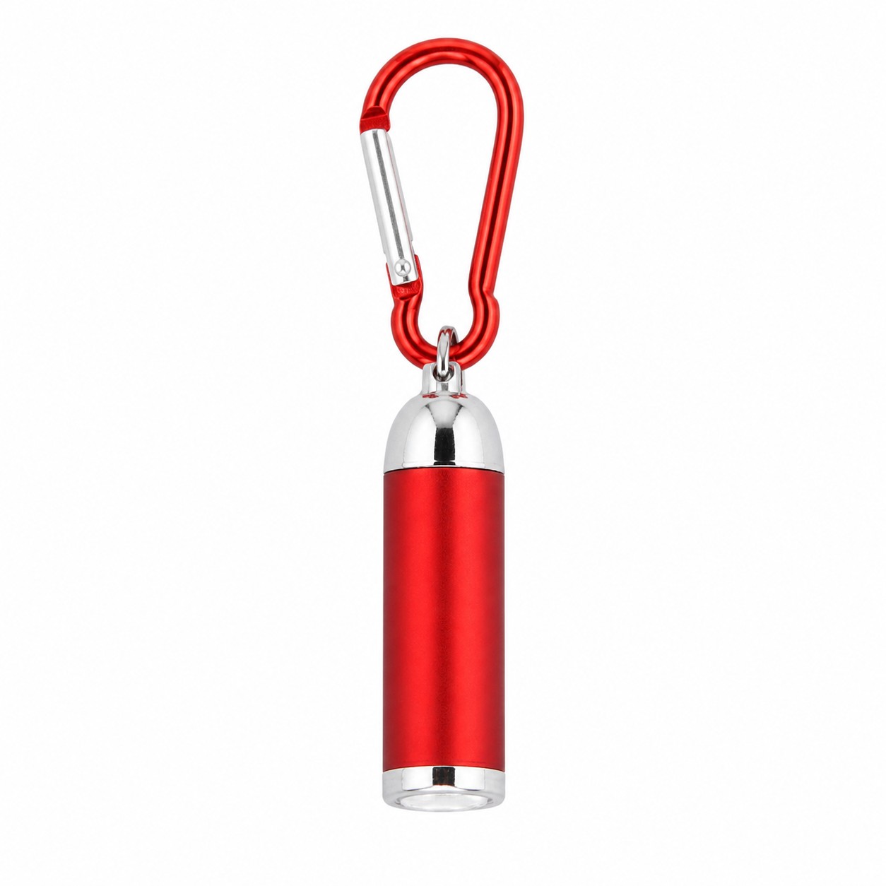 Mini Aluminum Flashlight Keychain With Carabiner — view 2