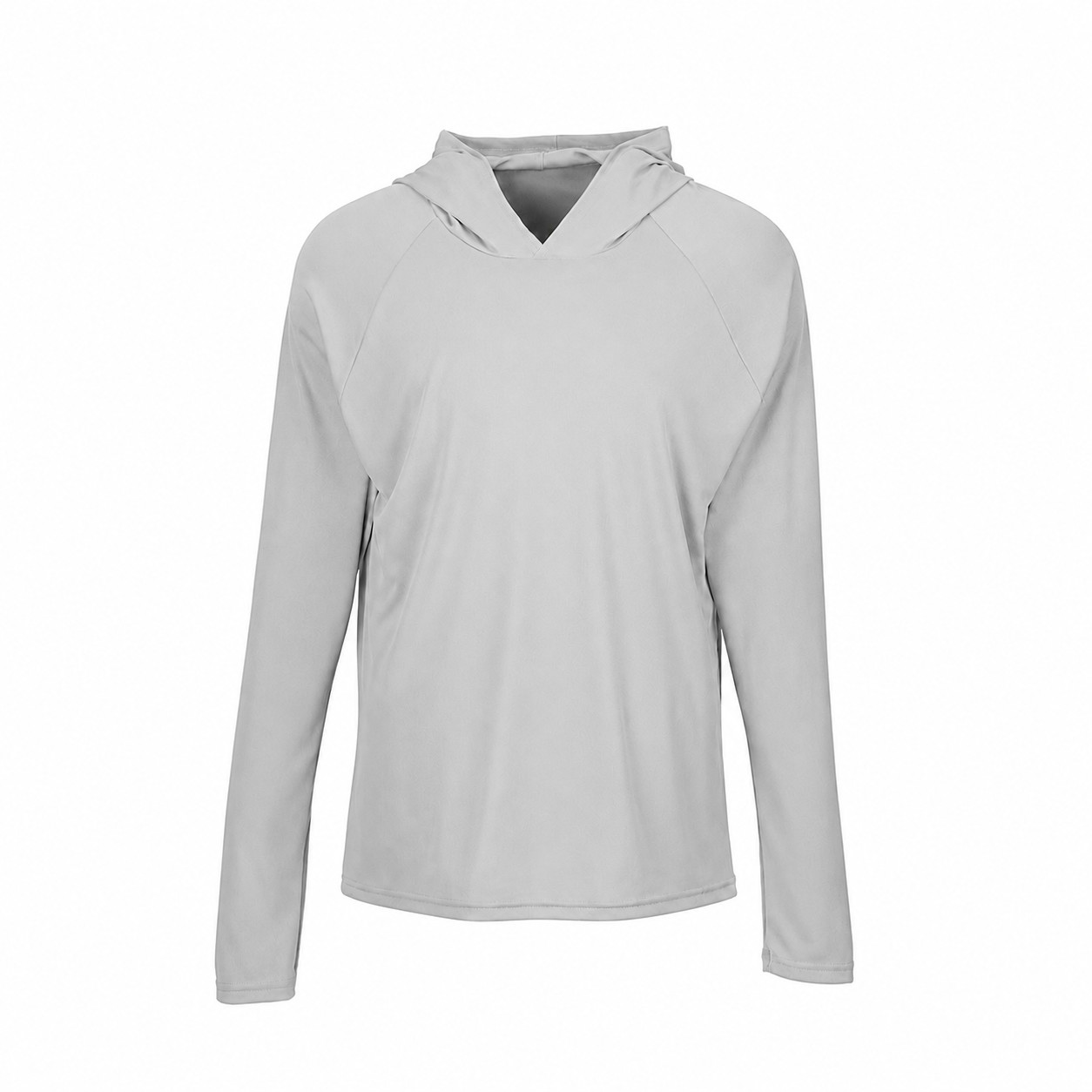 Performance Hooded Long Sleeve Shirt — Silver