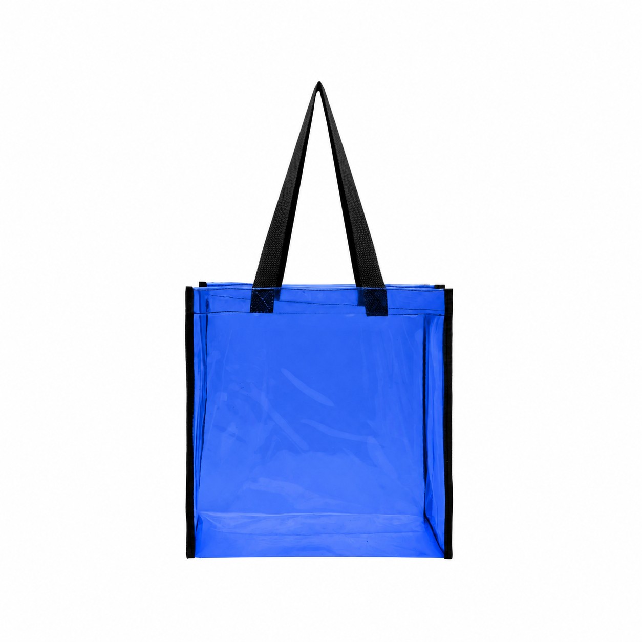 Clear PVC Tote Bag — Royal Blue