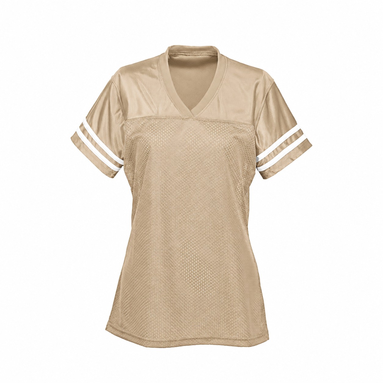 Ladies Polyester Mesh Team Jersey — Tan Beige