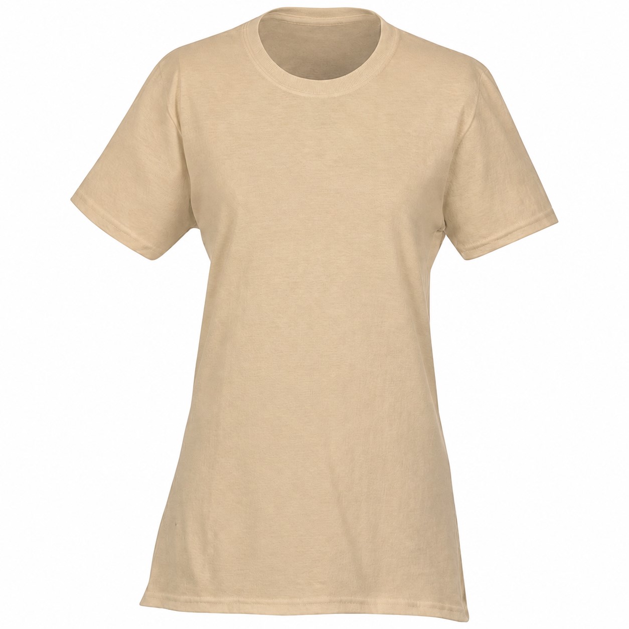 Ladies Blend Short Sleeve Tee — Tan Beige