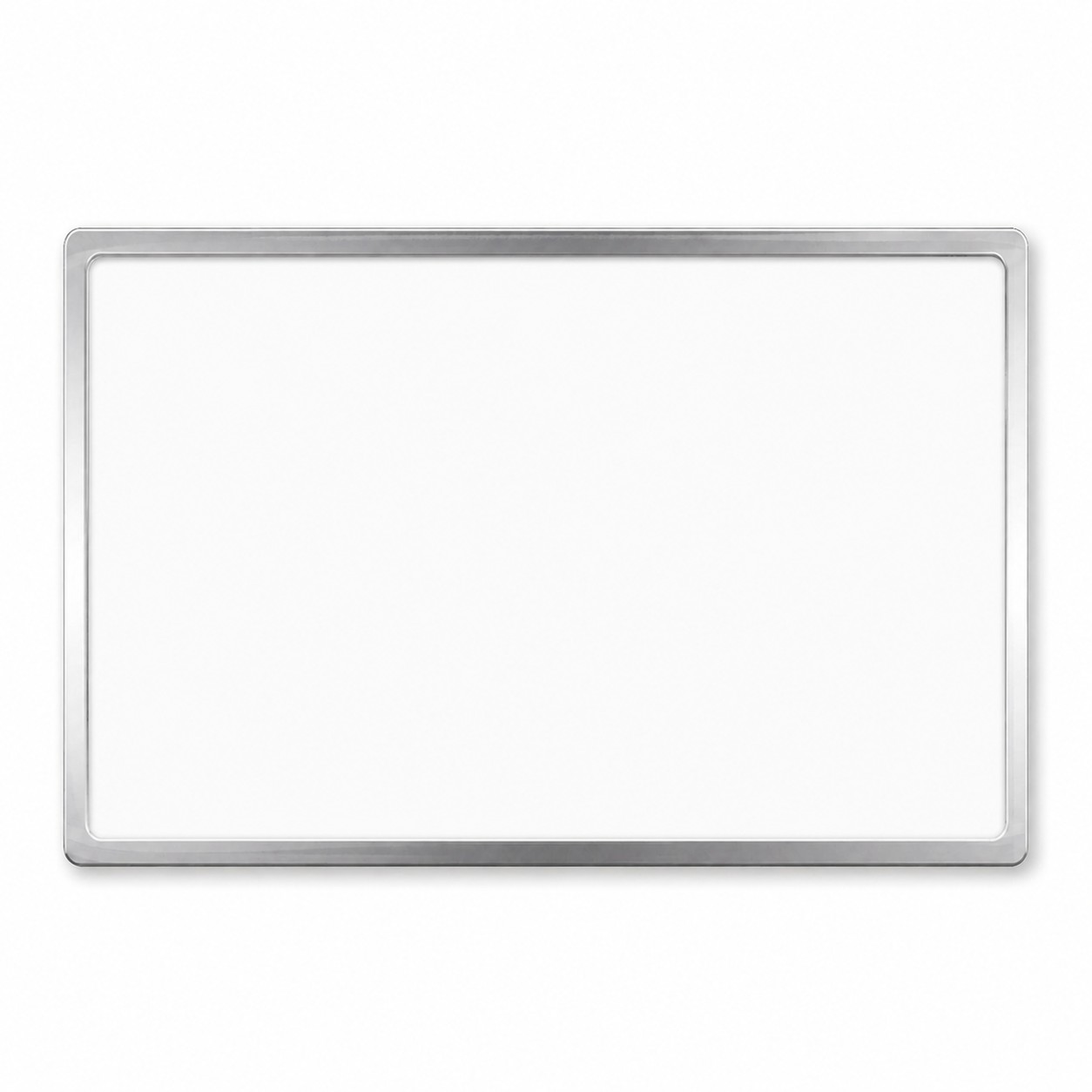 Rectangle Epoxy Dome Lapel Pin — White