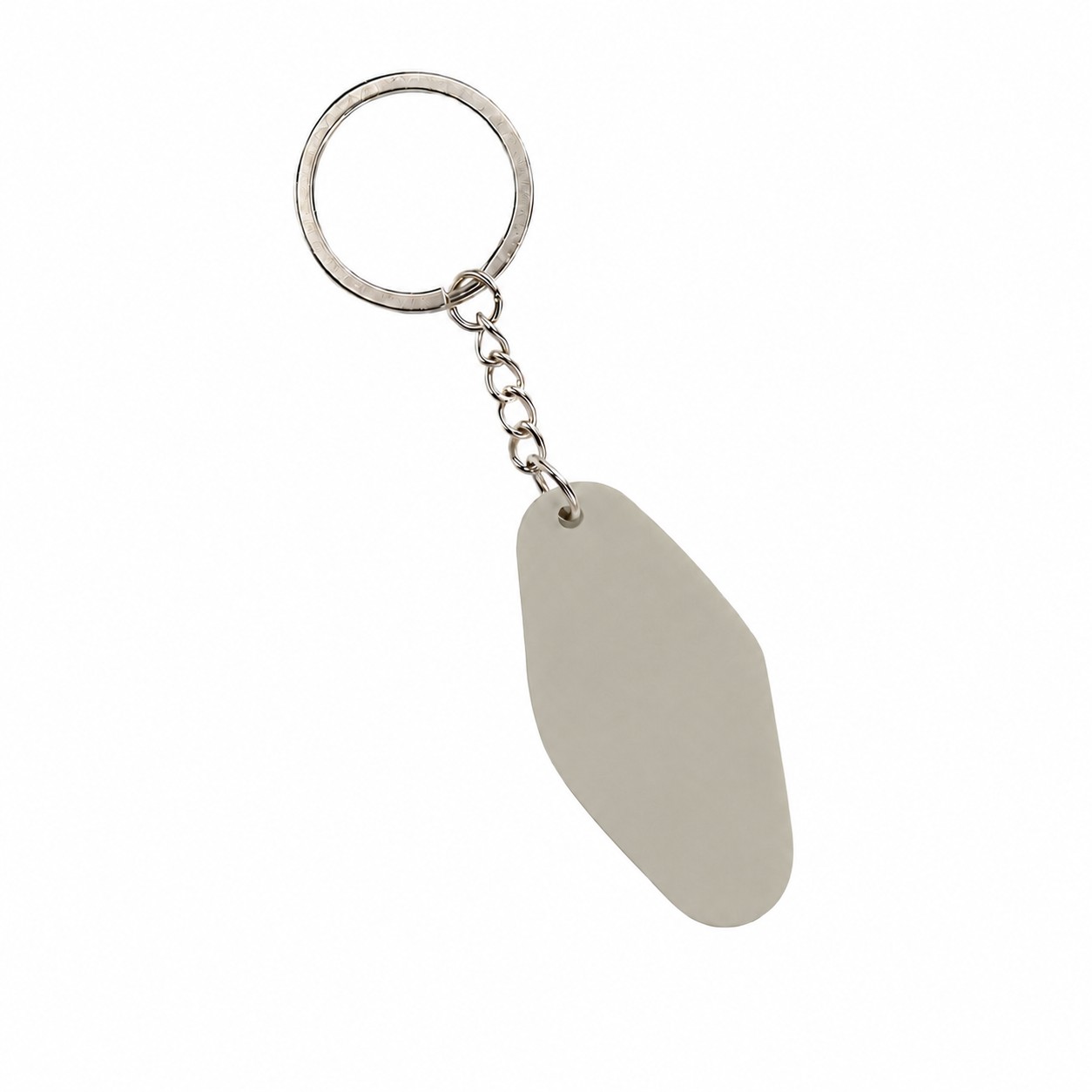 Acrylic Key Tag With Hardware — Nickel Silver
