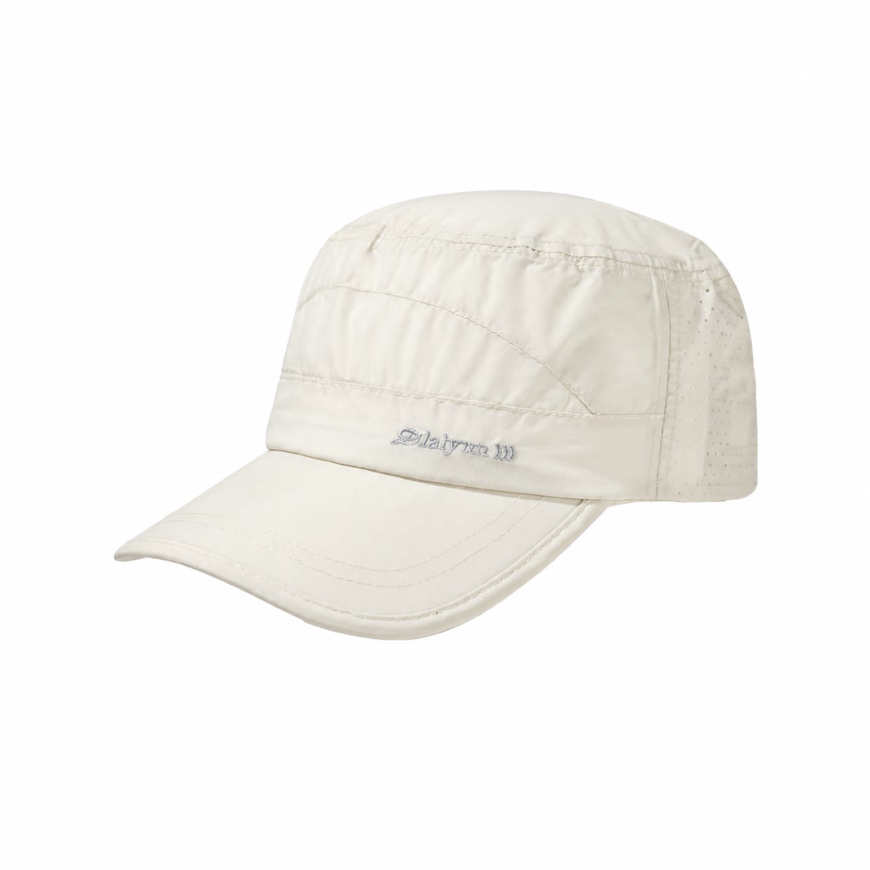 Polyester Perforated Duckbill Cap — Off White