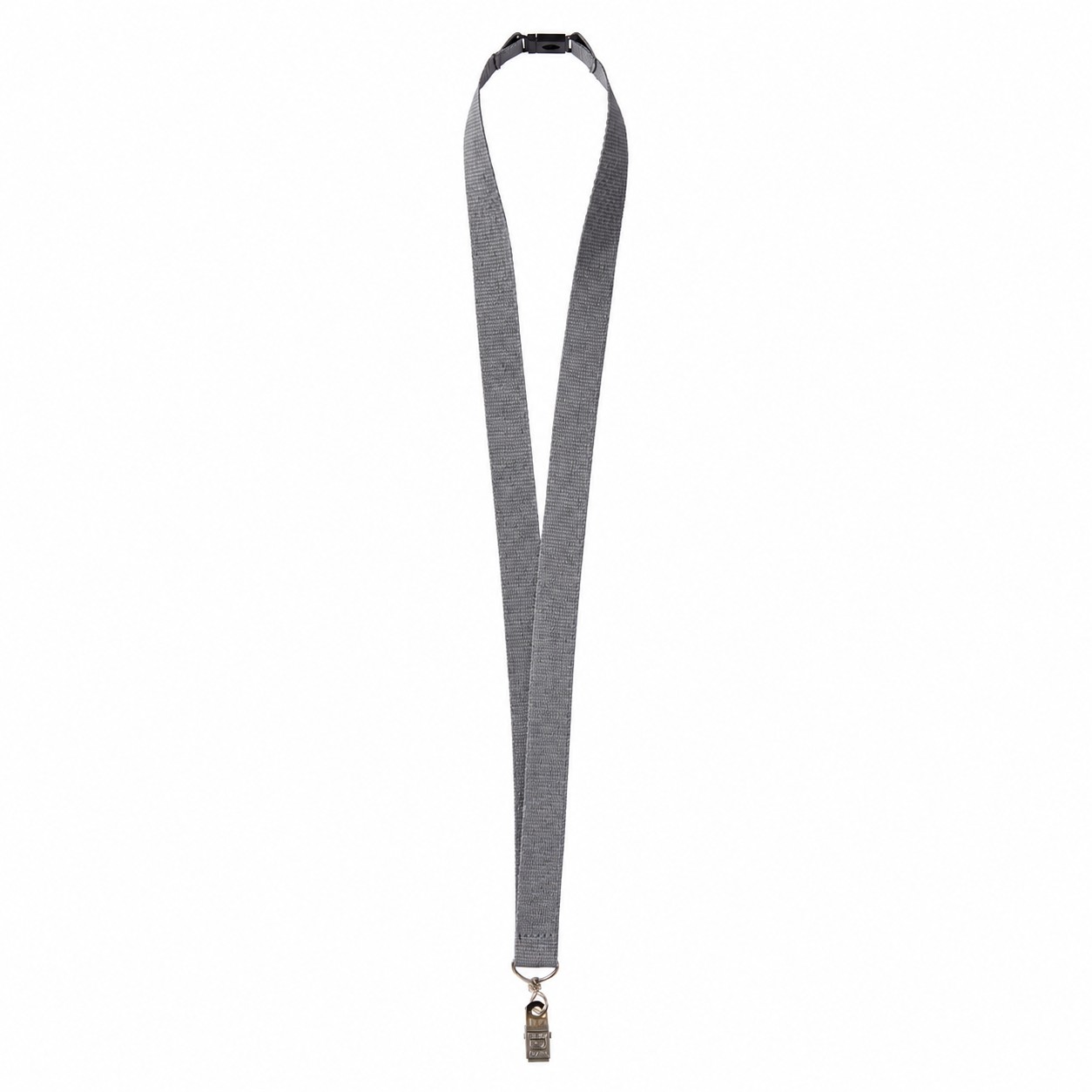 Three Quarter Inch Polyester Breakaway Lanyard — Pewter Gray