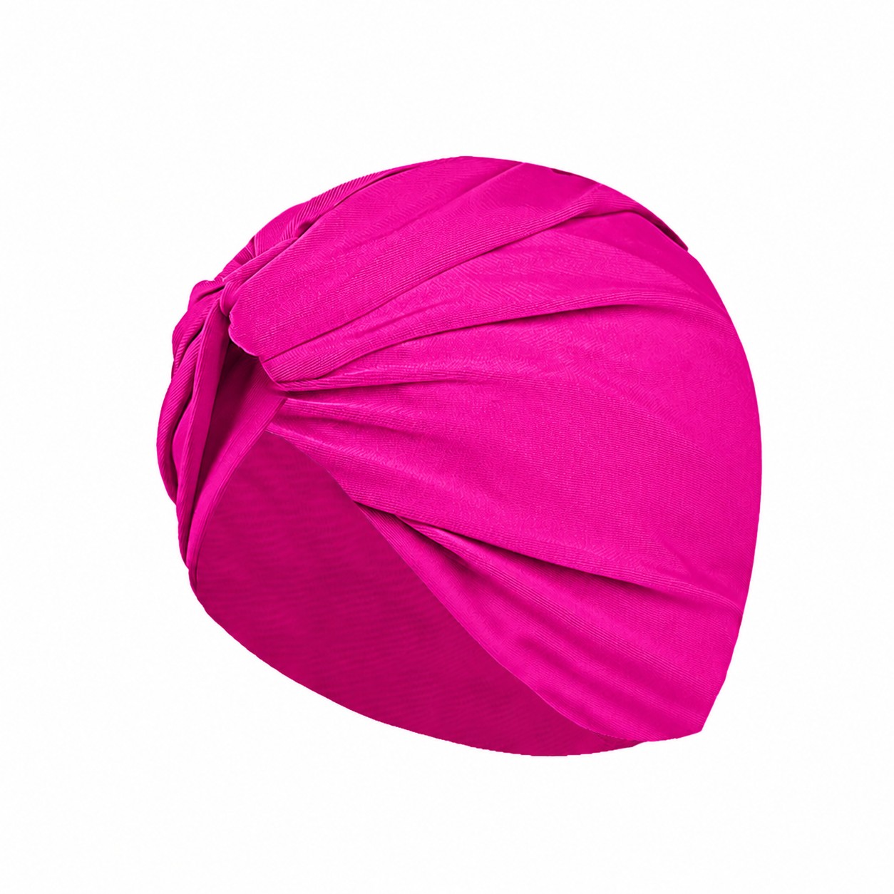 PU Pleated Oversize Swim Cap — Magenta Pink
