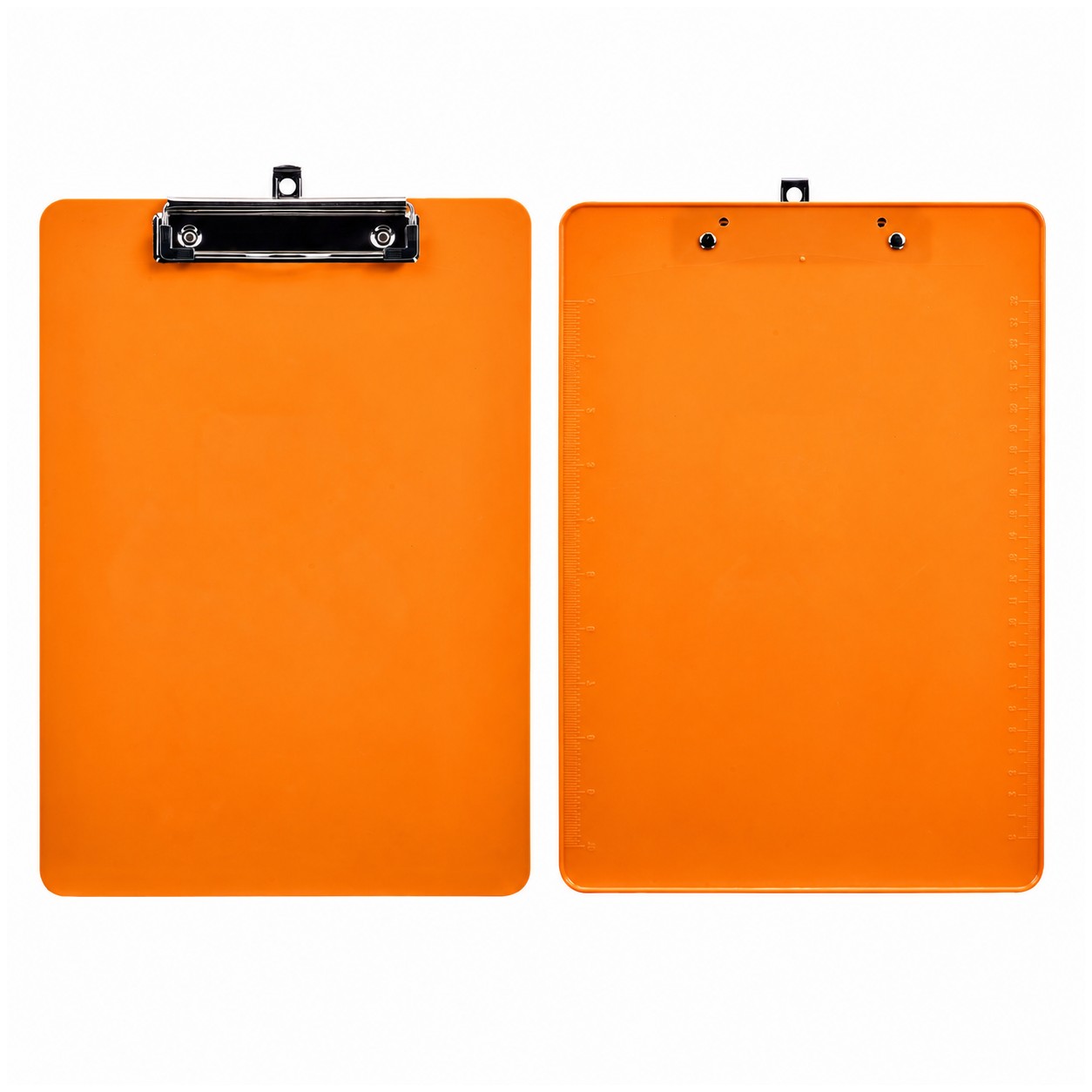 PS Plastic Letter Size Clipboard — Orange