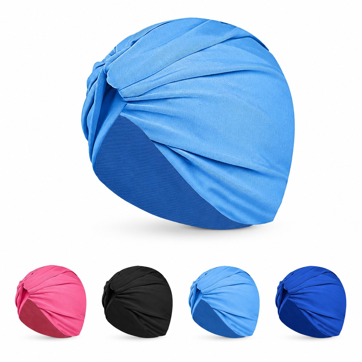PU Pleated Oversize Swim Cap