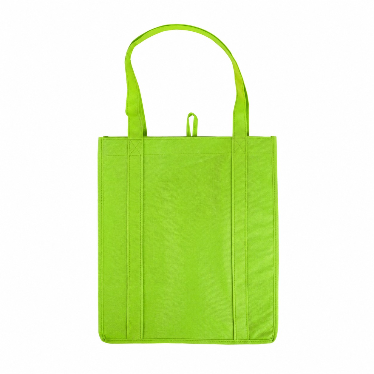 Large Reinforced Handles Tote Bag — Lime Green