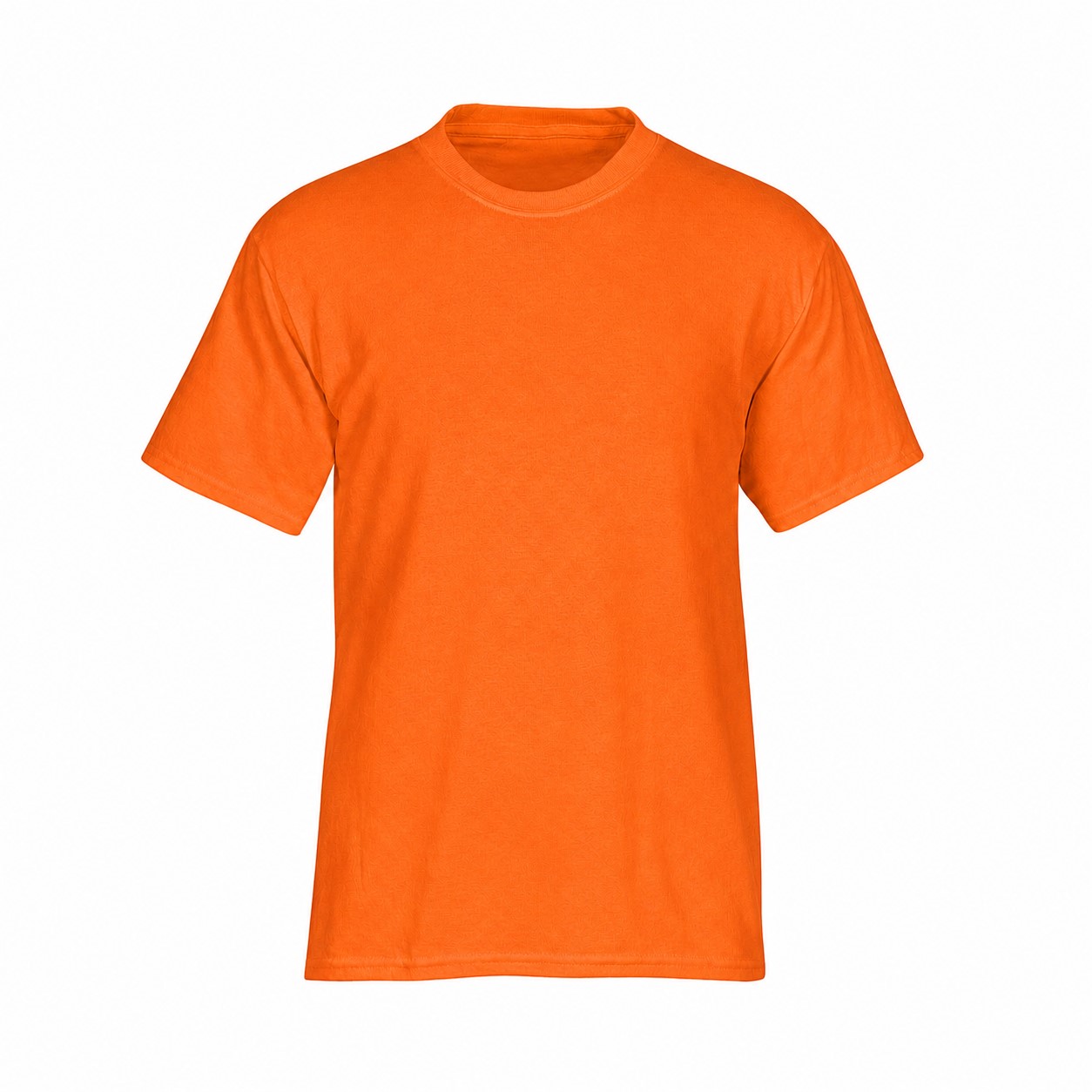 Cotton Polyester Uniform Crewneck Tee — Orange