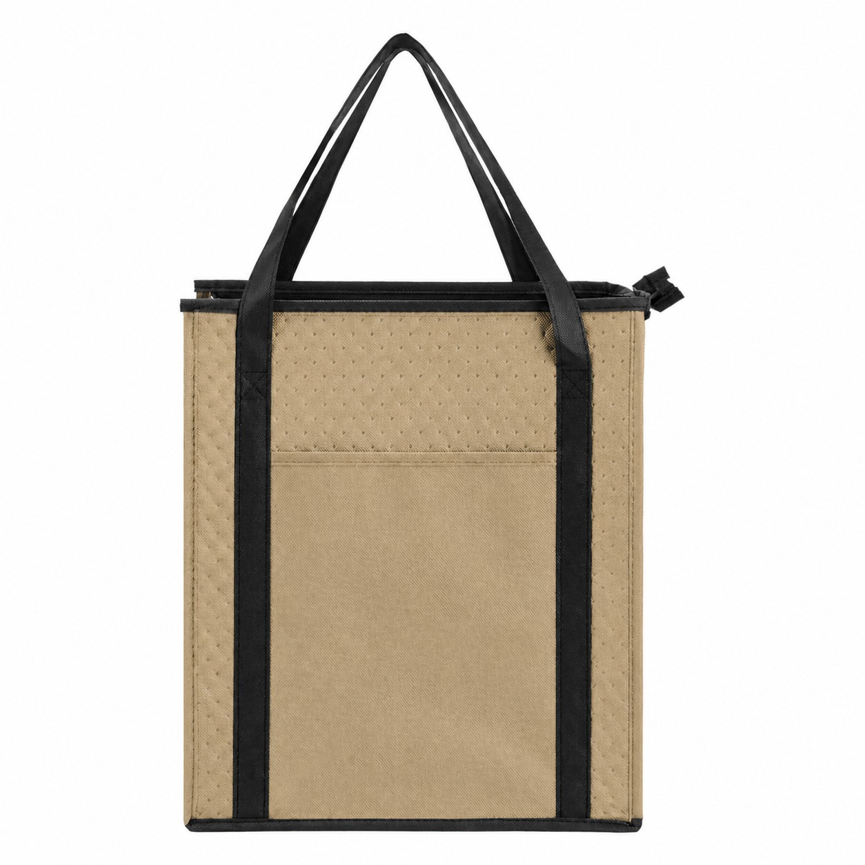 Zippered Storage Cooler Tote — Khaki Beige