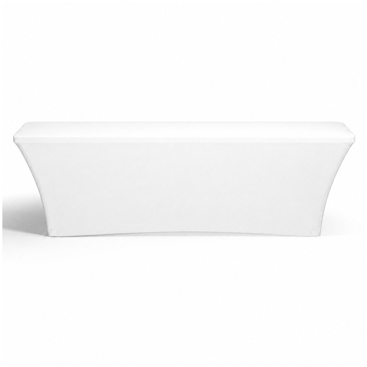 8-Foot Standard Stretch Table Cover — Clear White