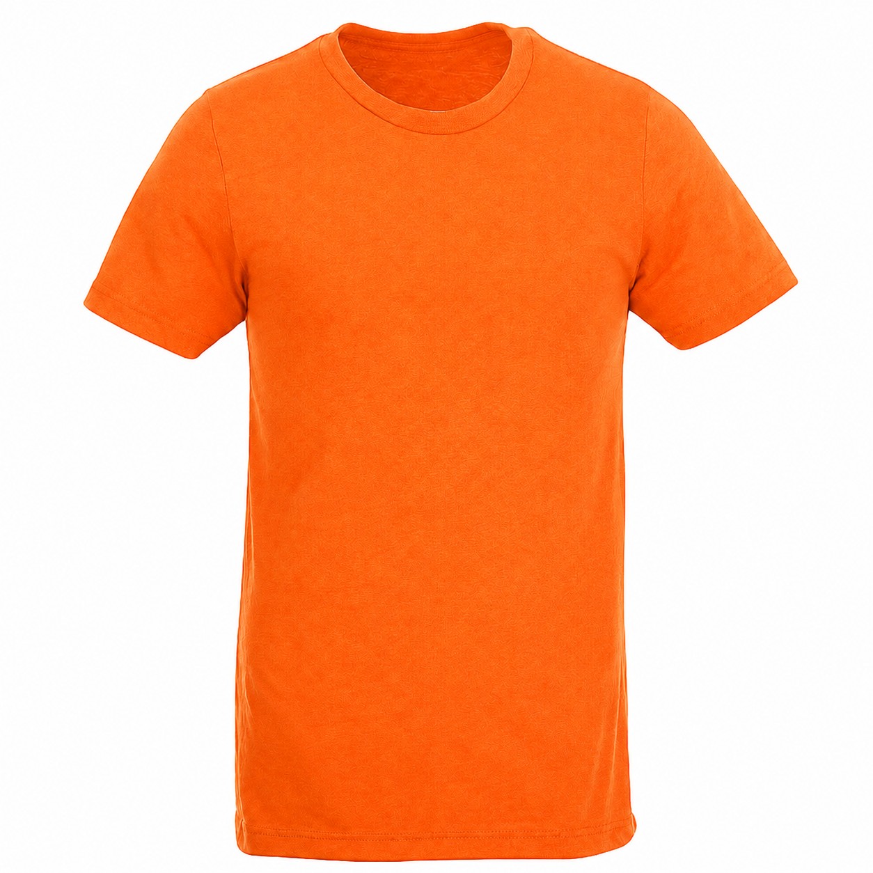 Recycled Polyester-Cotton Crewneck T-Shirt — Orange