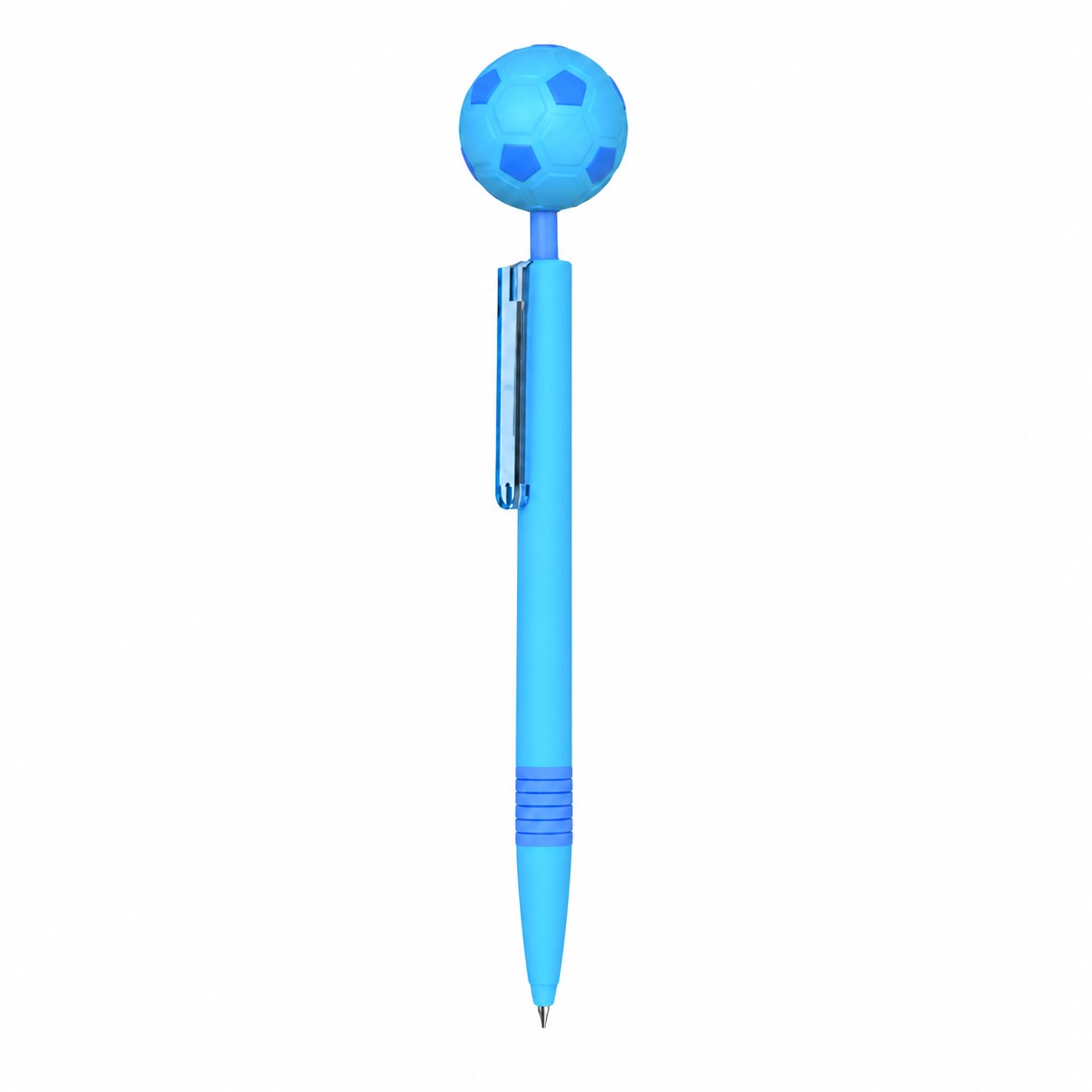 Soccer Ball Spinner Pen With Silicone Grip — view 2