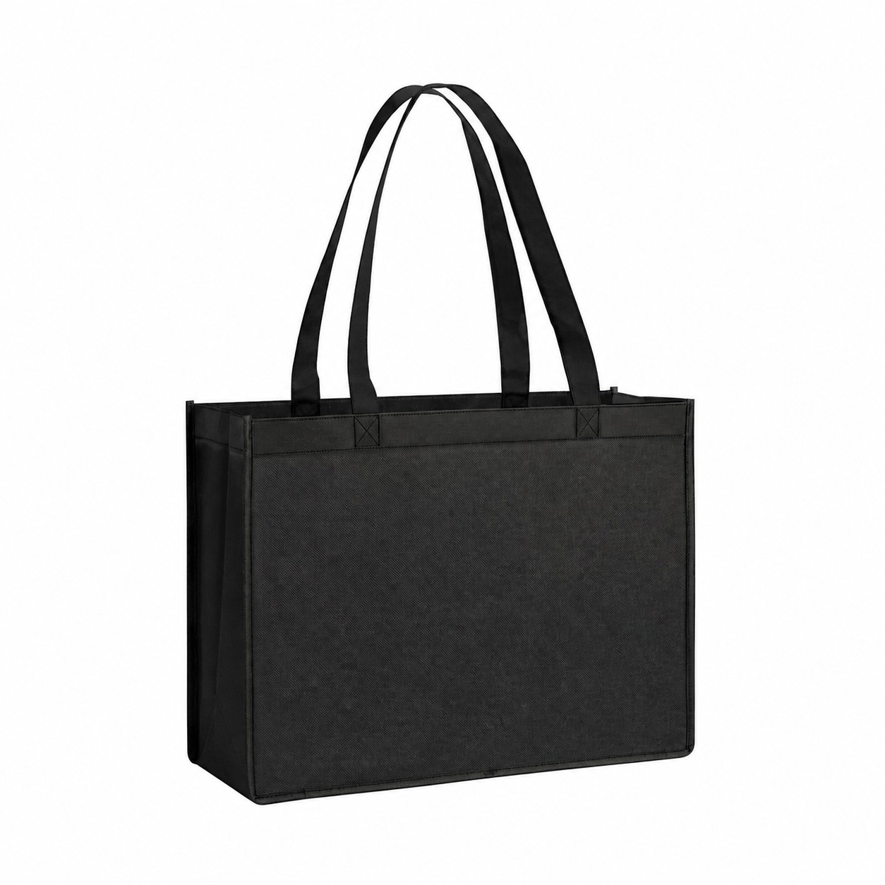 130 GSM Laminated Non-Woven Tote Bag — Black