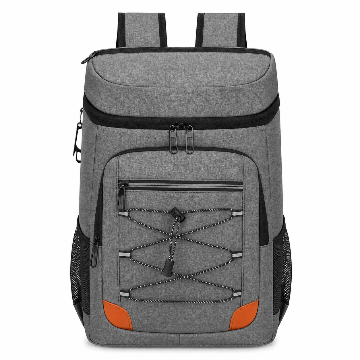 Insulated Polyester Cooler Backpack — Gray