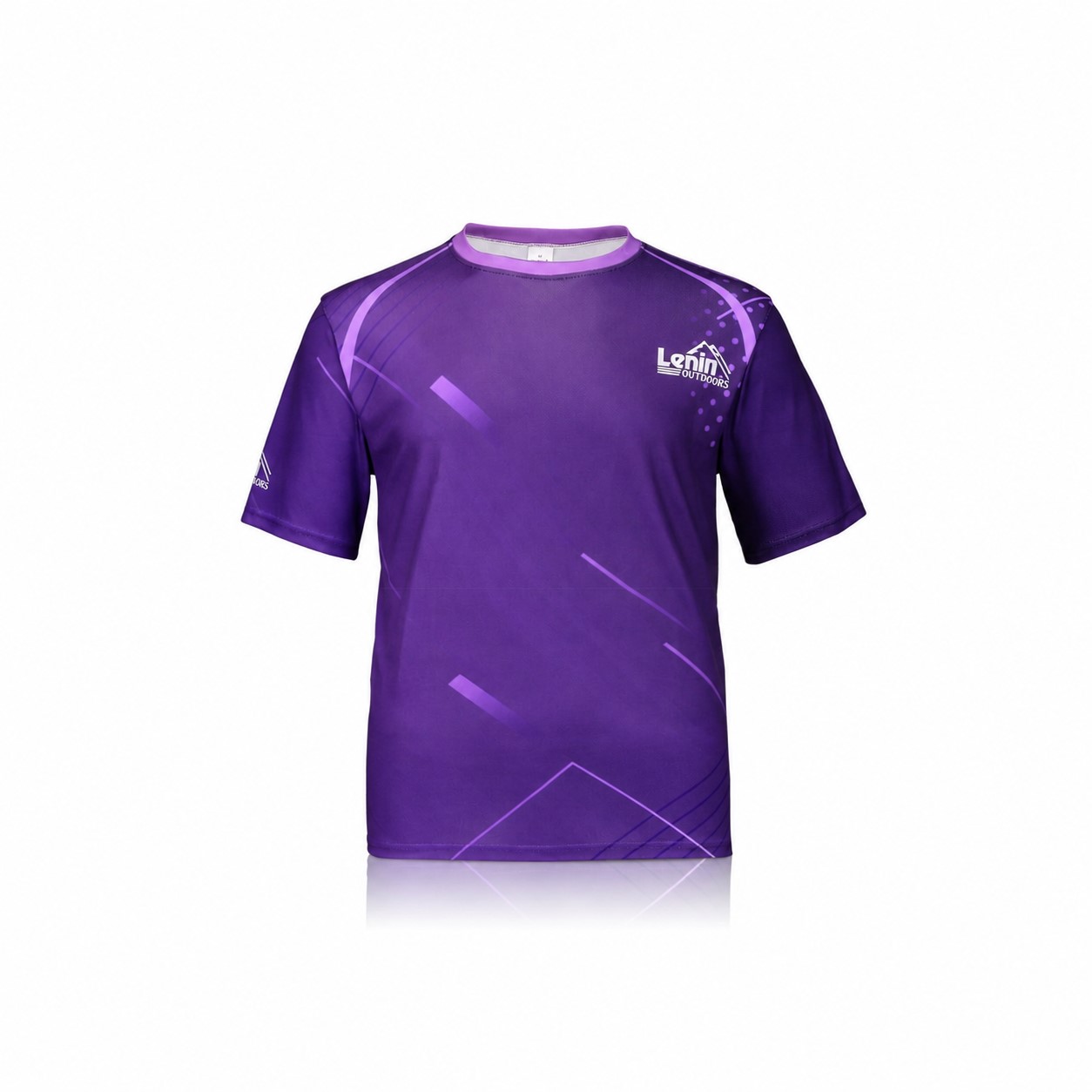 Quick-Drying Polyester Crew Neck T-Shirt — Purple