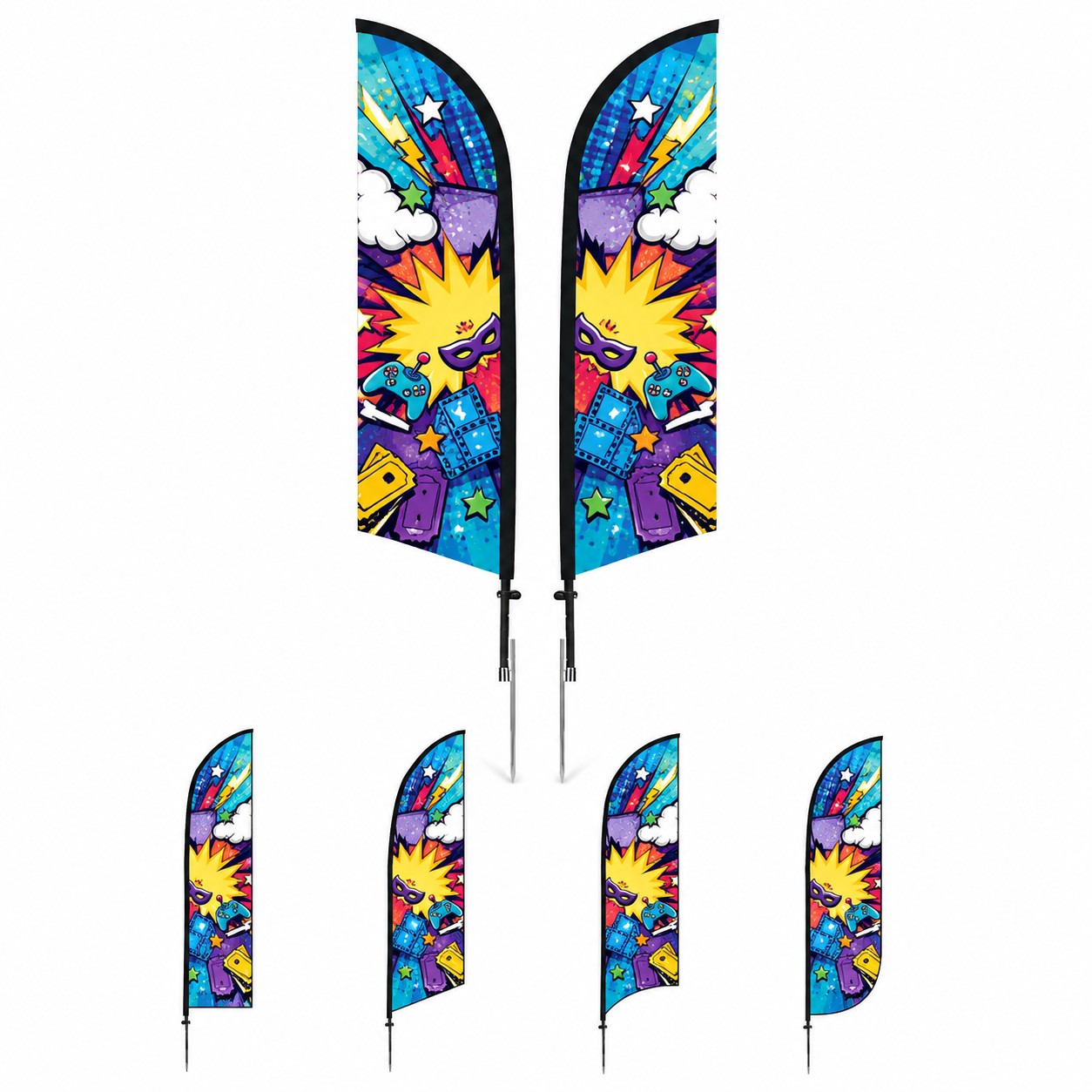 11' Spike Feather Flag Kit