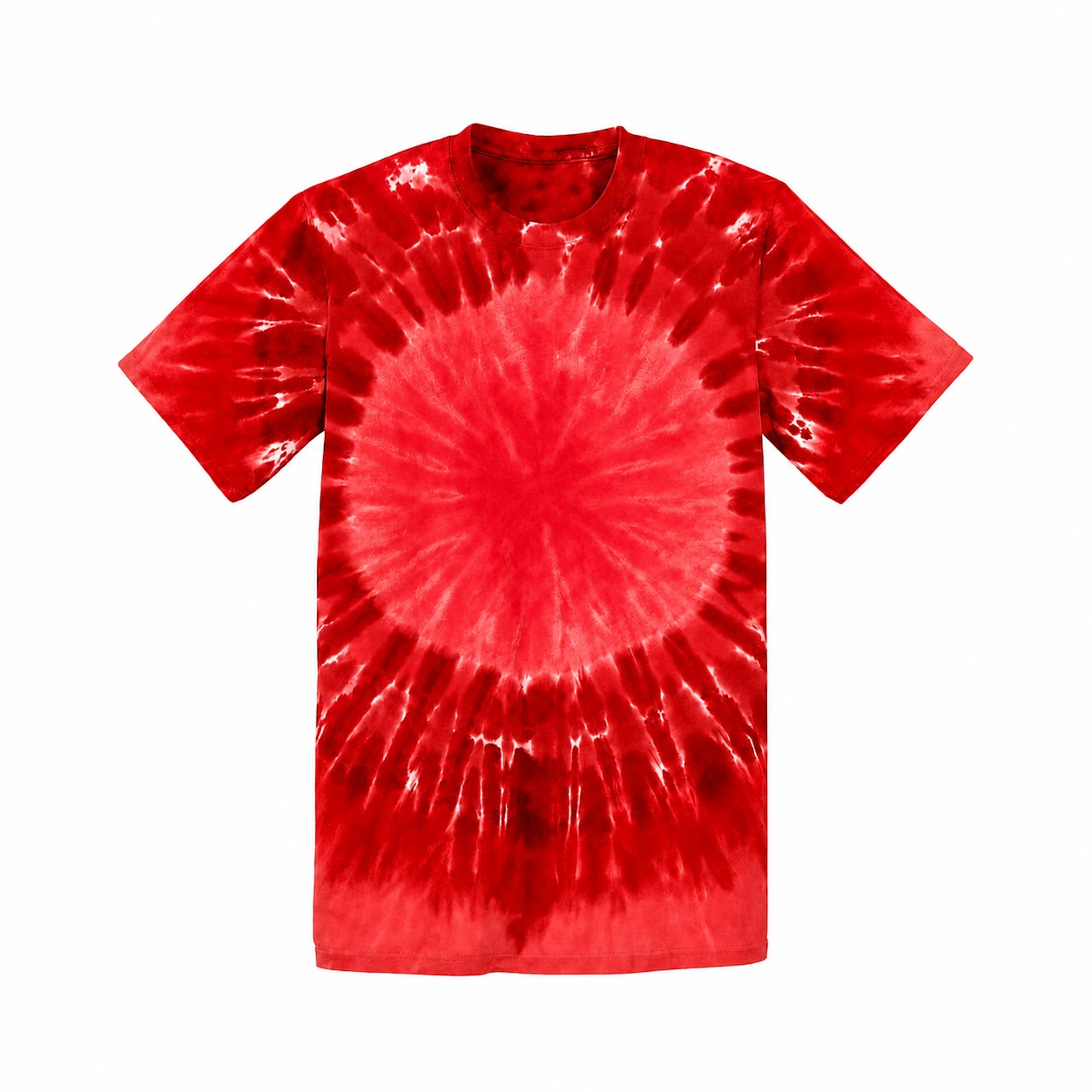 Rainbow Cotton Tie Dye Shirt — Red