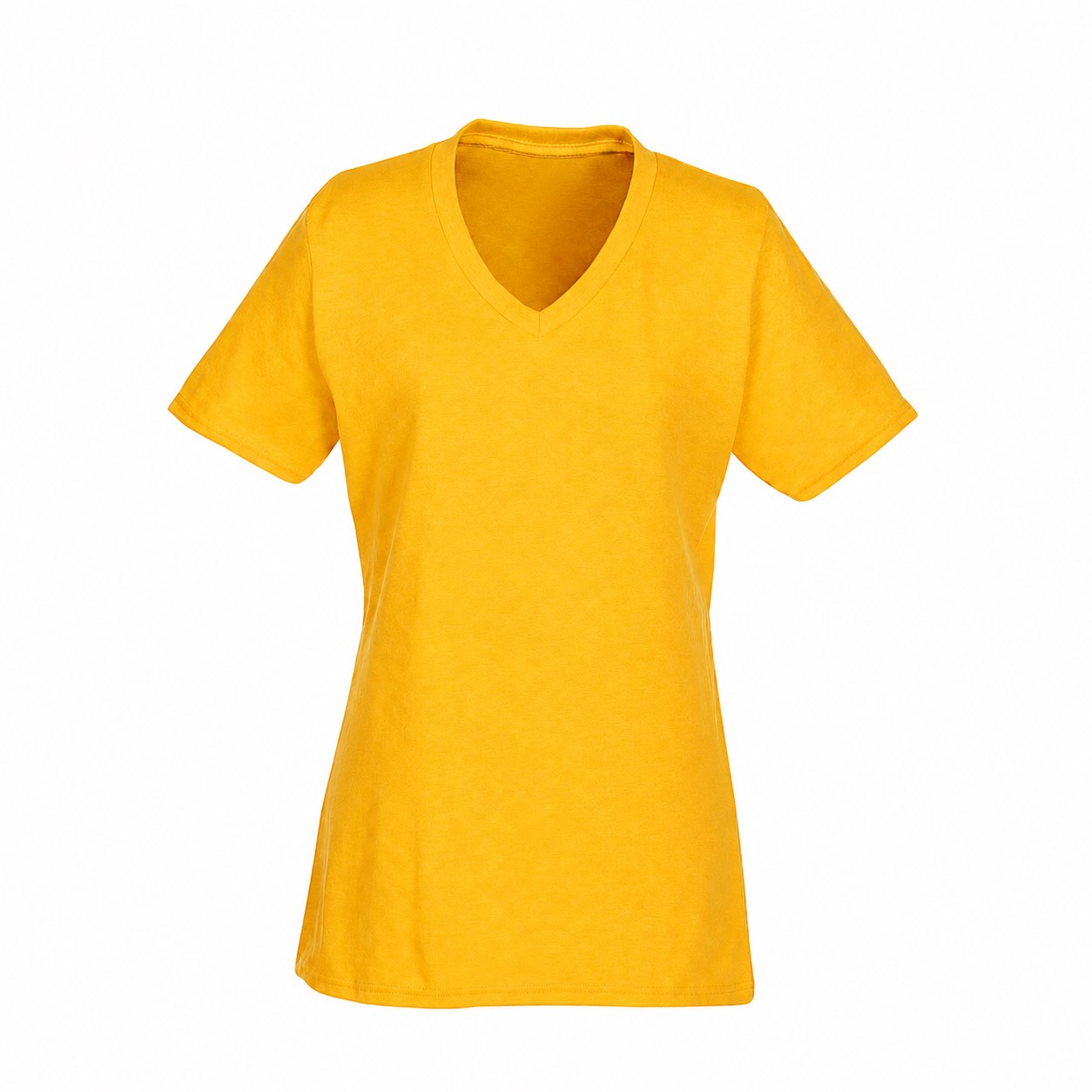 Ladies' Cotton V-Neck T-Shirt — Gold