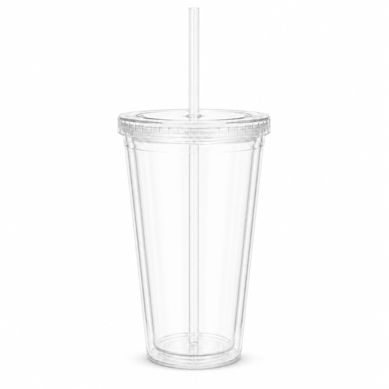 Double Wall 16 Oz Acrylic Journey Tumbler — Clear White