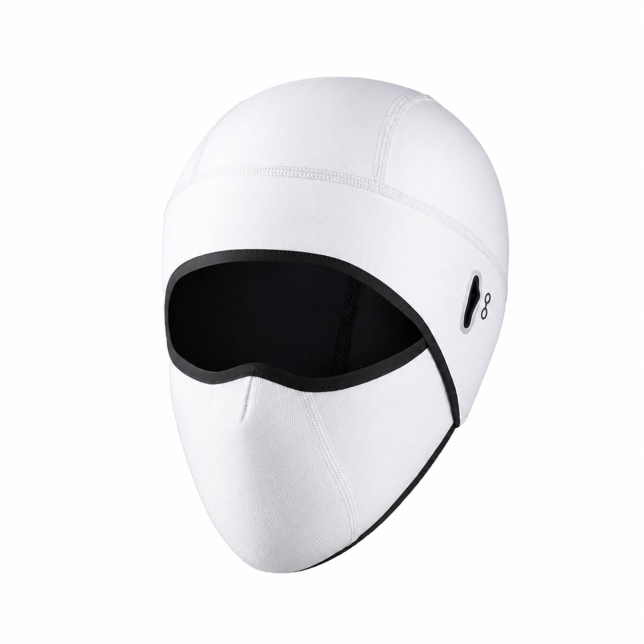 Polyester Cycling Face Hood — White