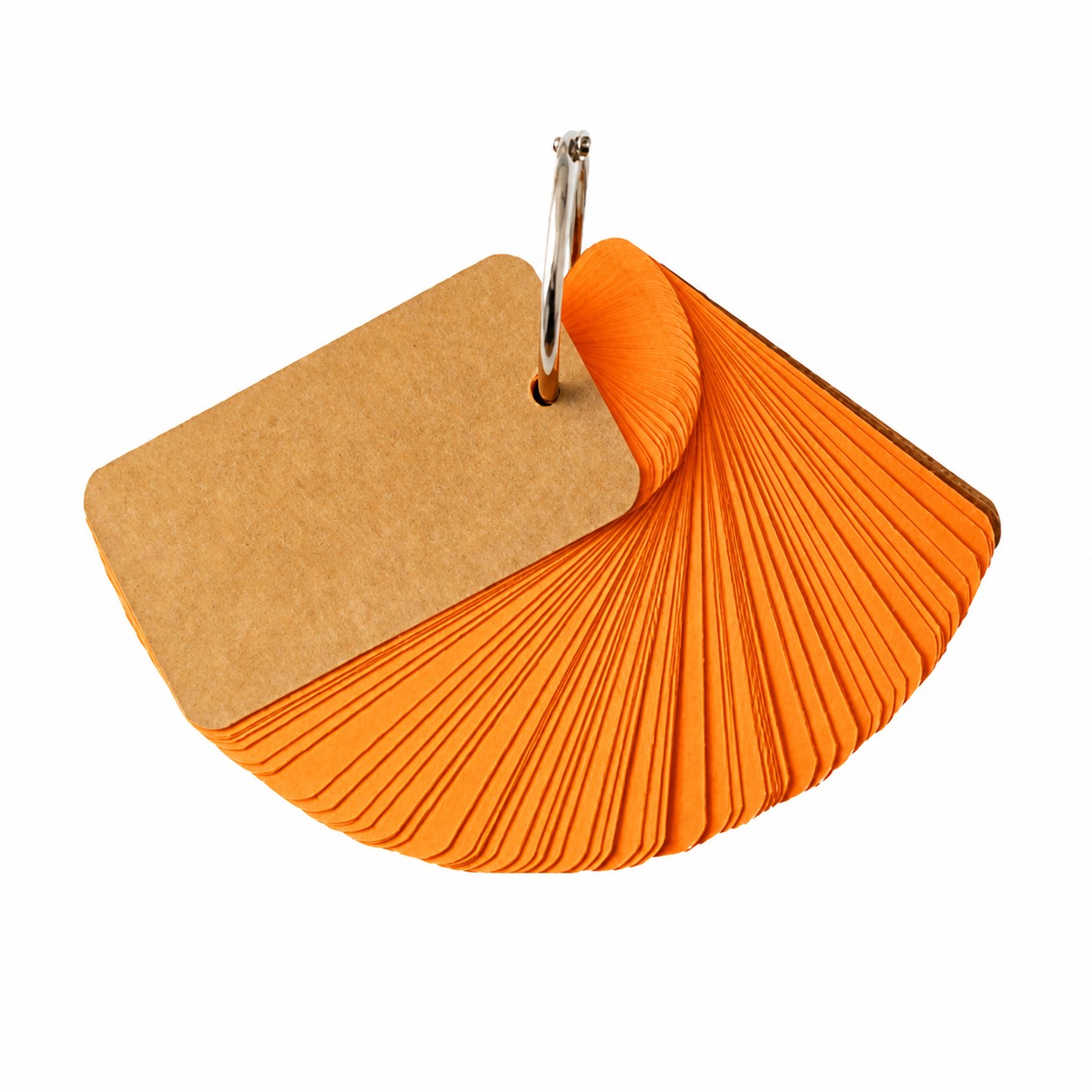 Ring Bound Kraft Notecard Set — Orange