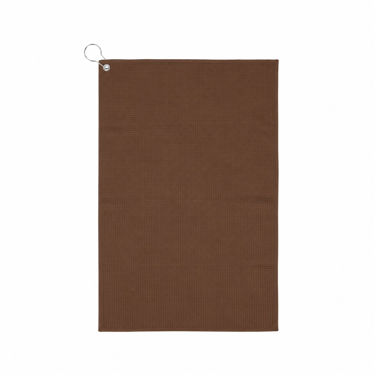 16" Waffle Golf Towel — Brown
