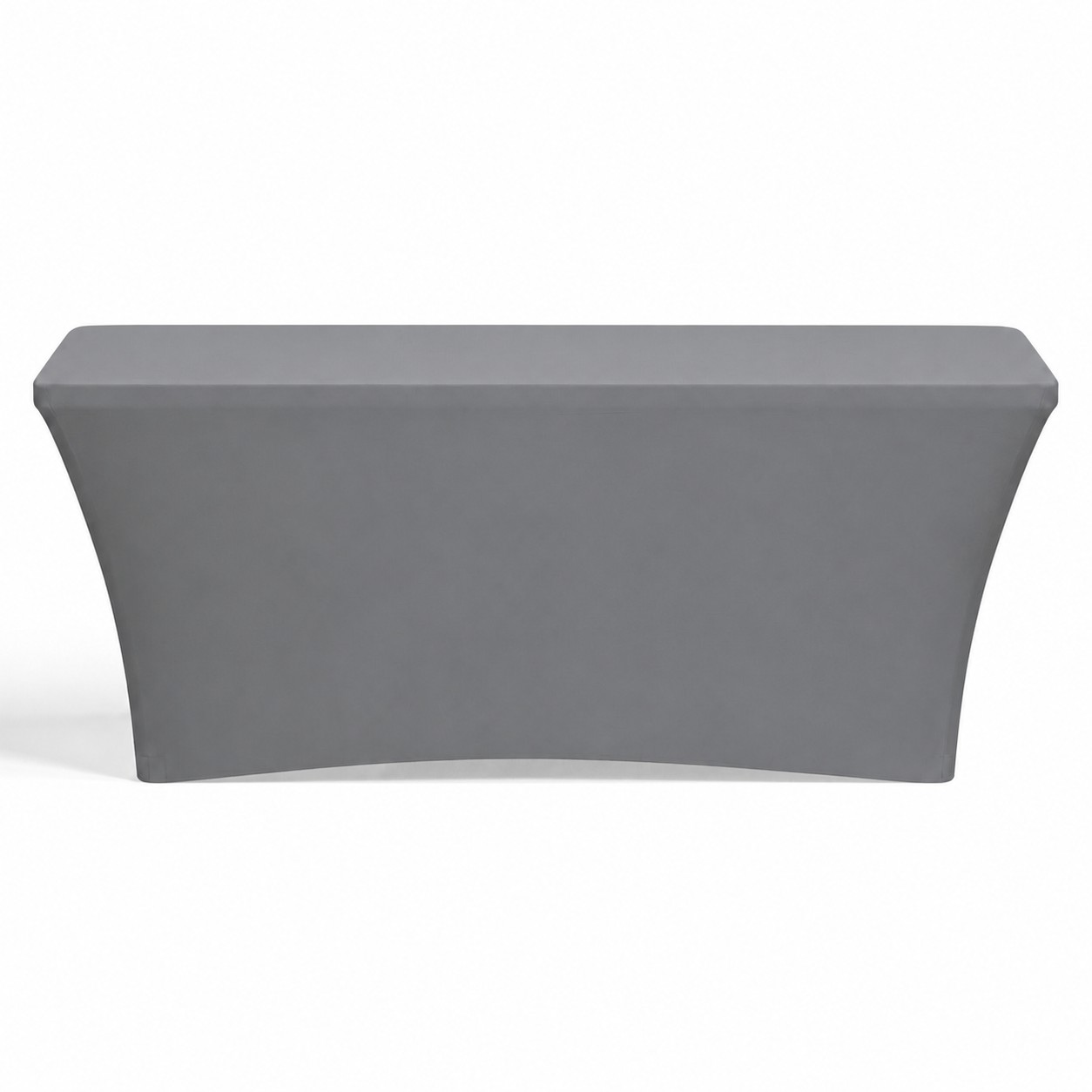 Zippered Six Foot Stretch Table Cover — Gray