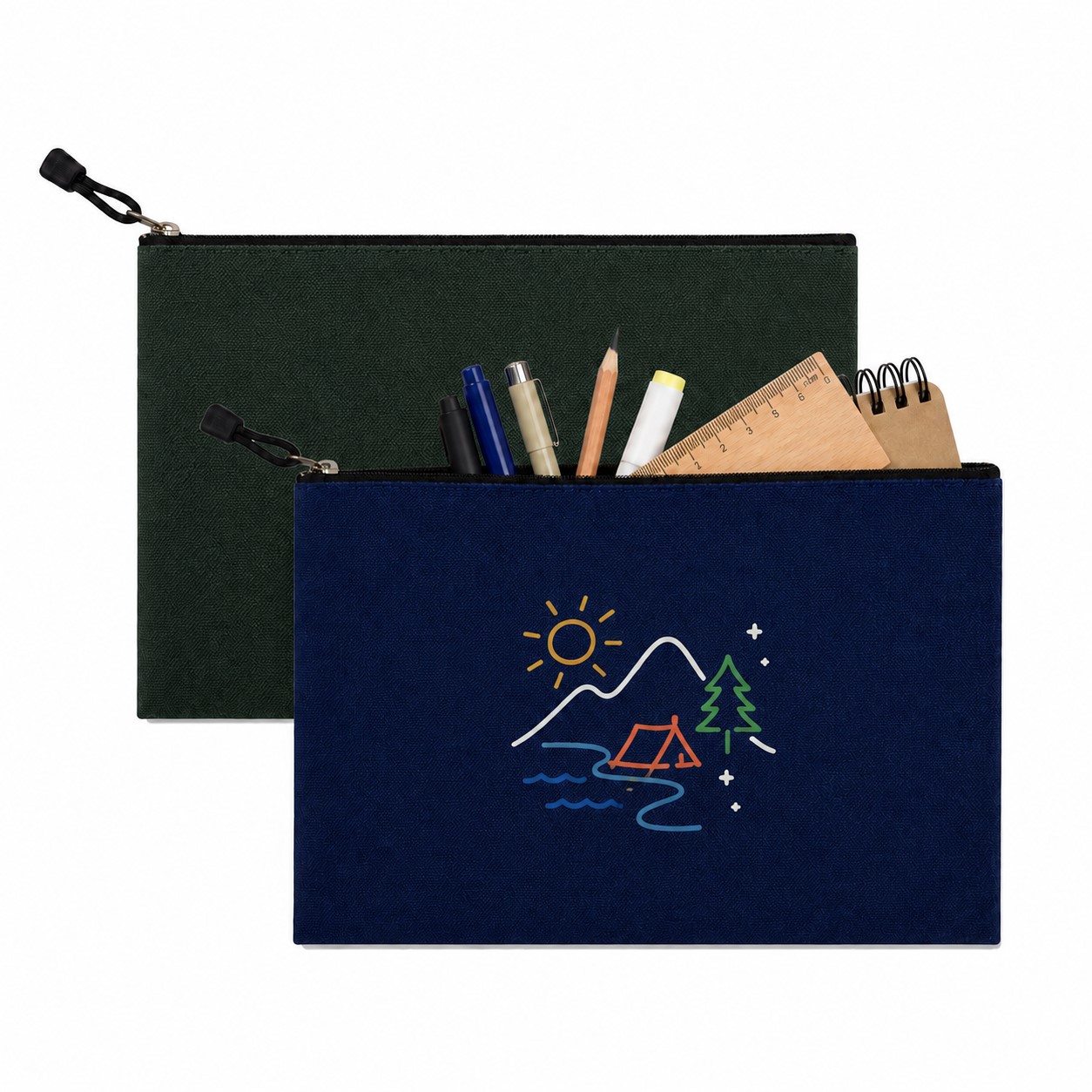 Washable Canvas Tool Pouch With Brass Zipper