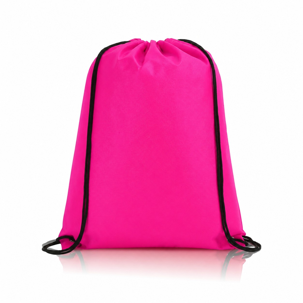 80GSM Non-Woven Drawstring Bag — Fuchsia Pink