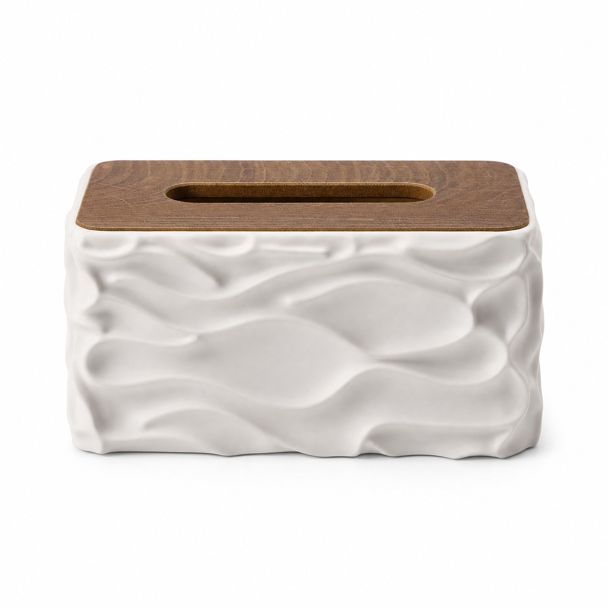 Wood Lid Large Capacity Tissue Box — view 2