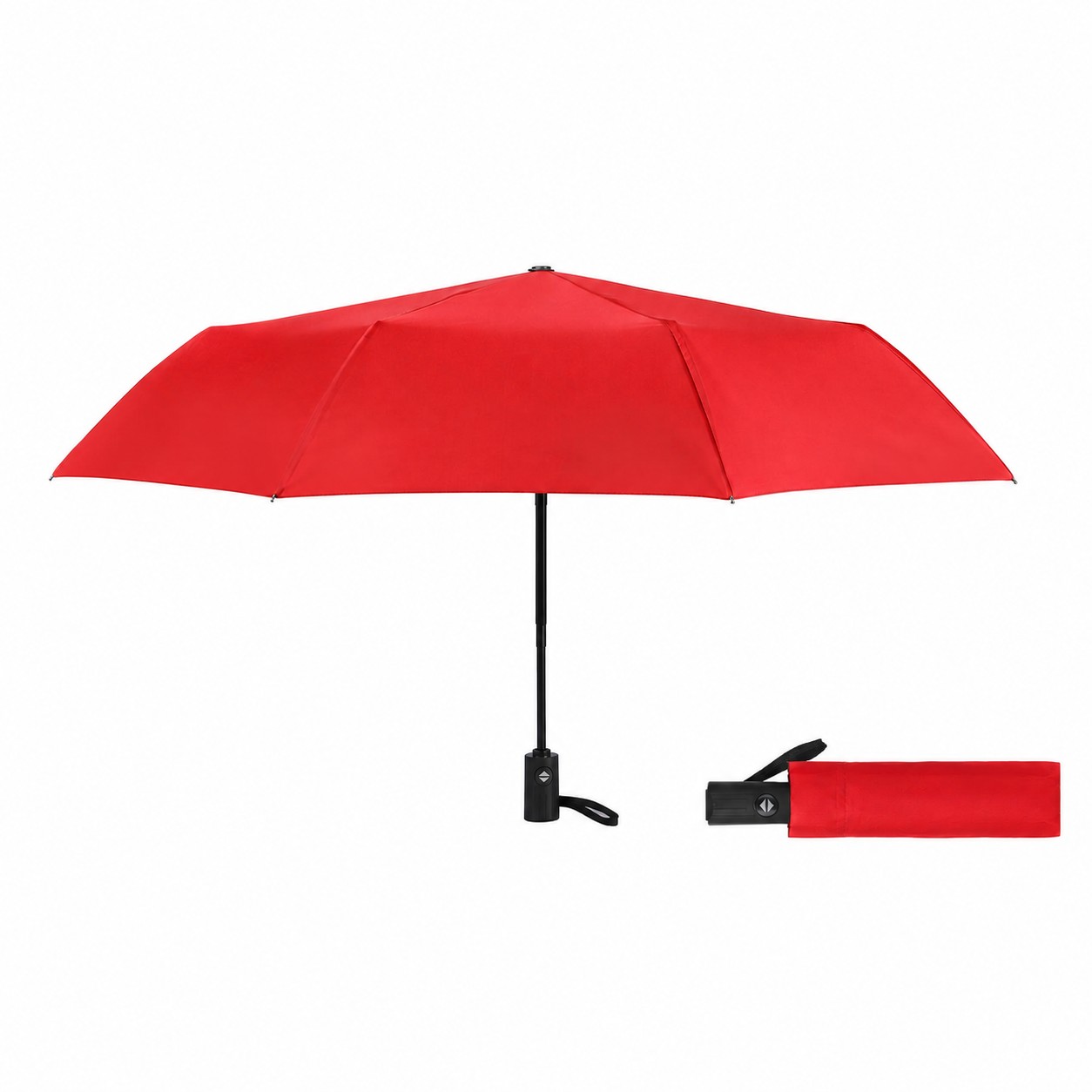 42" Automatic Compact Umbrella — Red