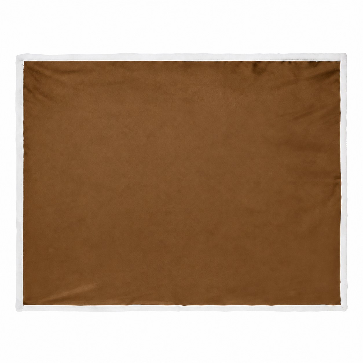 Flannel Sherpa Throw Blanket — Brown