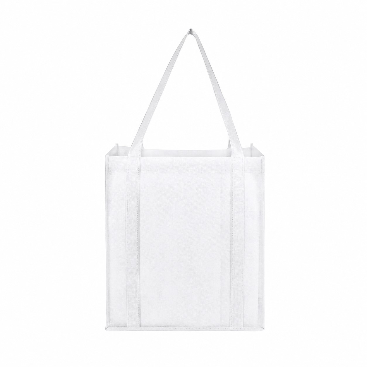 Grocery Reinforced Handles Tote Bag — White
