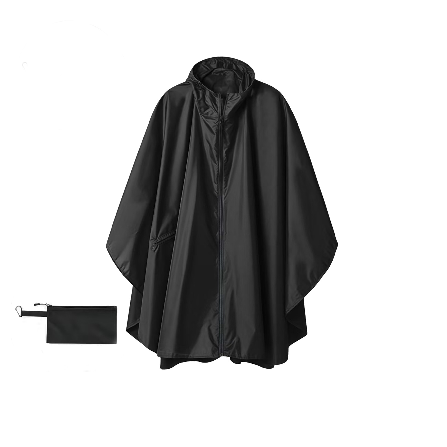 Zippered Polyester Rain Poncho — view 2