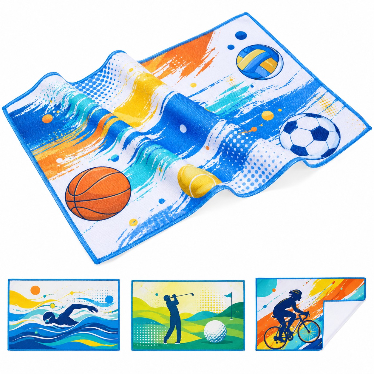 Microfiber Rally Towel With Stitched Edge